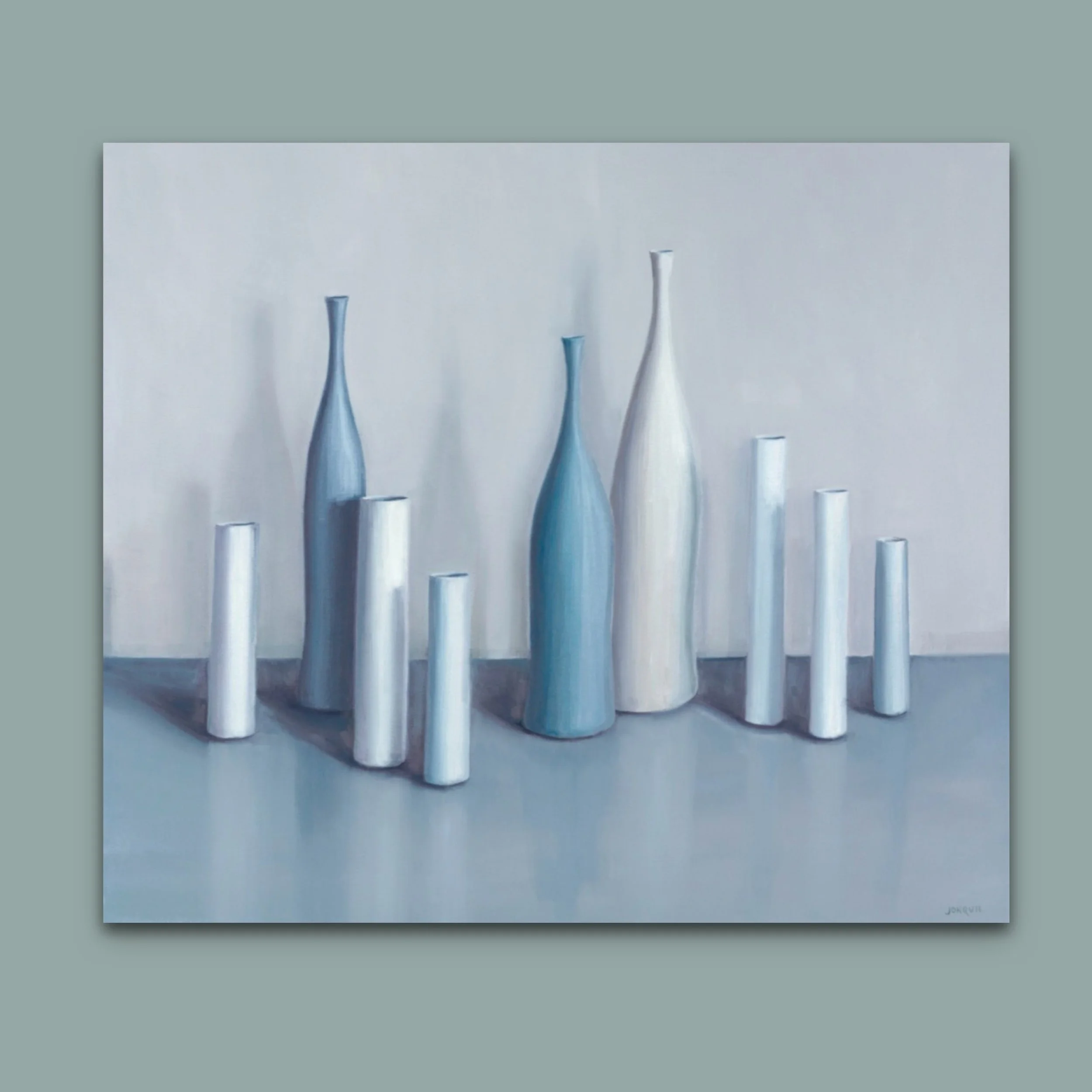 Elegant Bottles & Cylinders In Blues