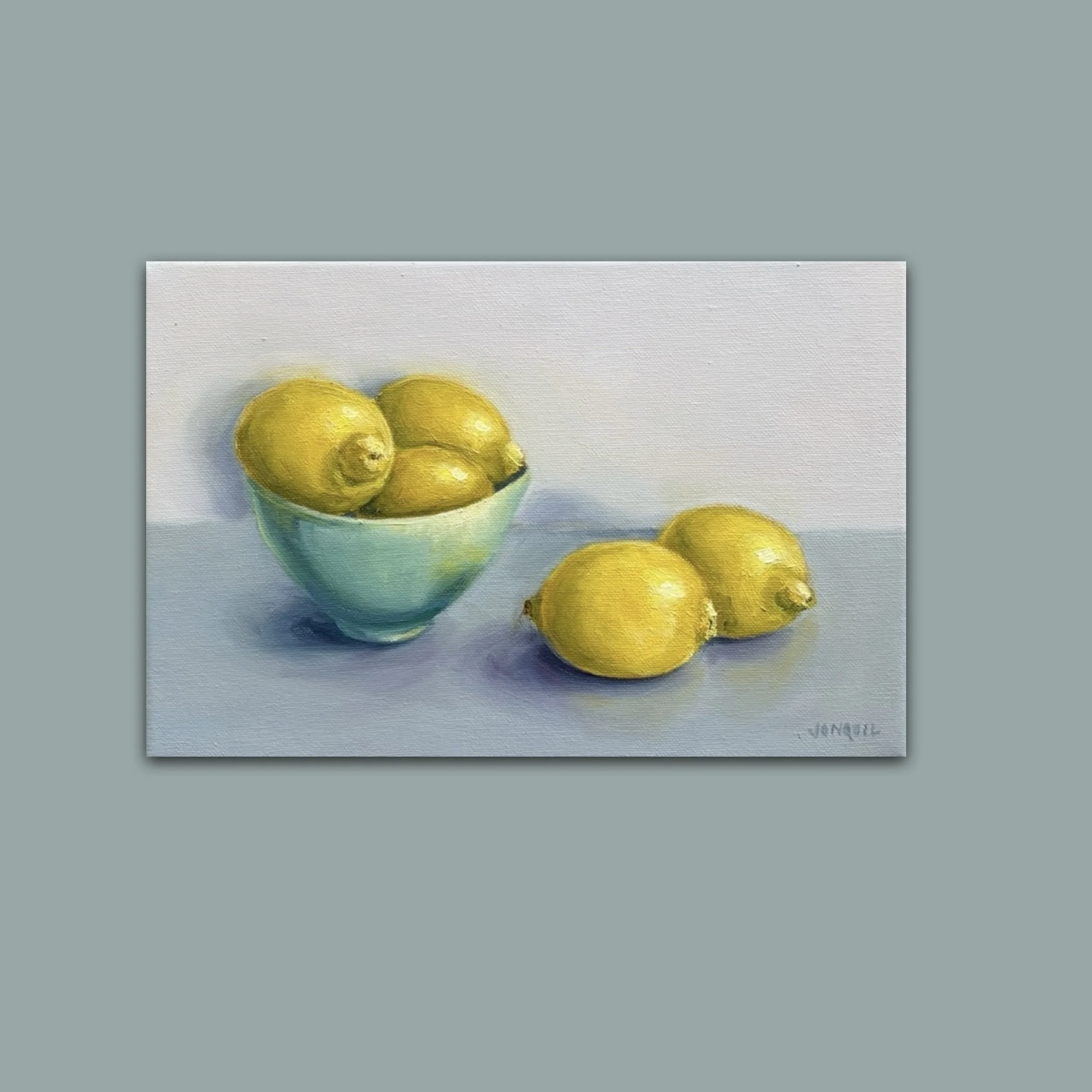 Lemons in a Celadon Bowl