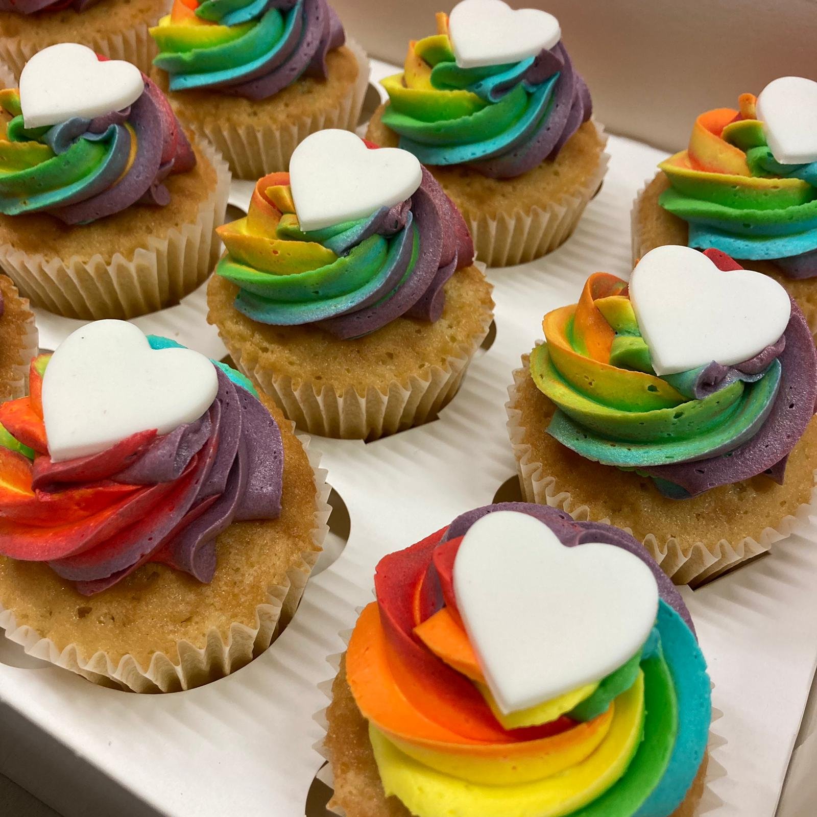 50x Pride Cupcakes (10 of these to be Vegan/Gluten Free) | Delivery on Monday 9th June