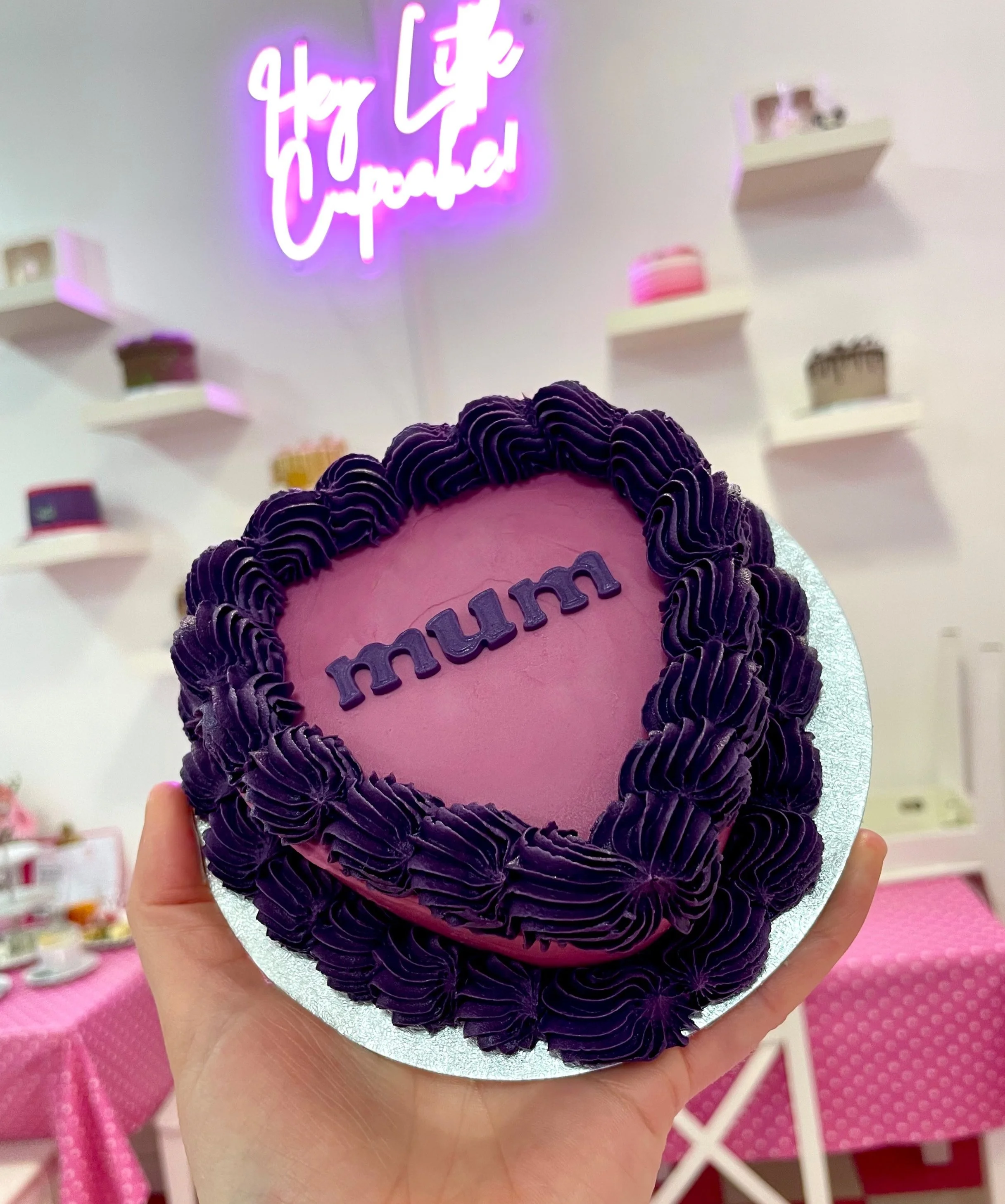 Mother's Day Mini Heart Cake