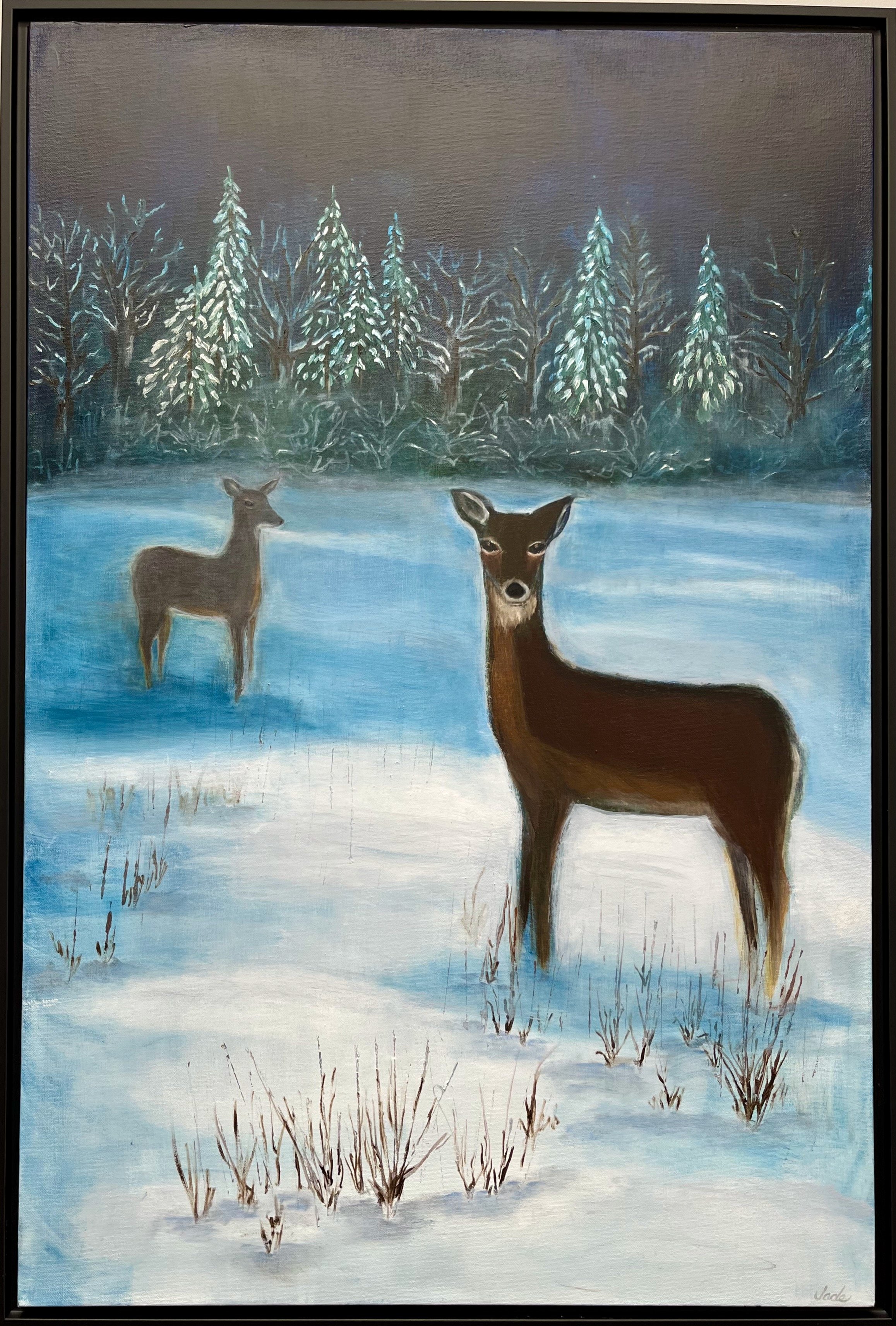 Whitetail. (36x24 on canvas, framed). SOLD