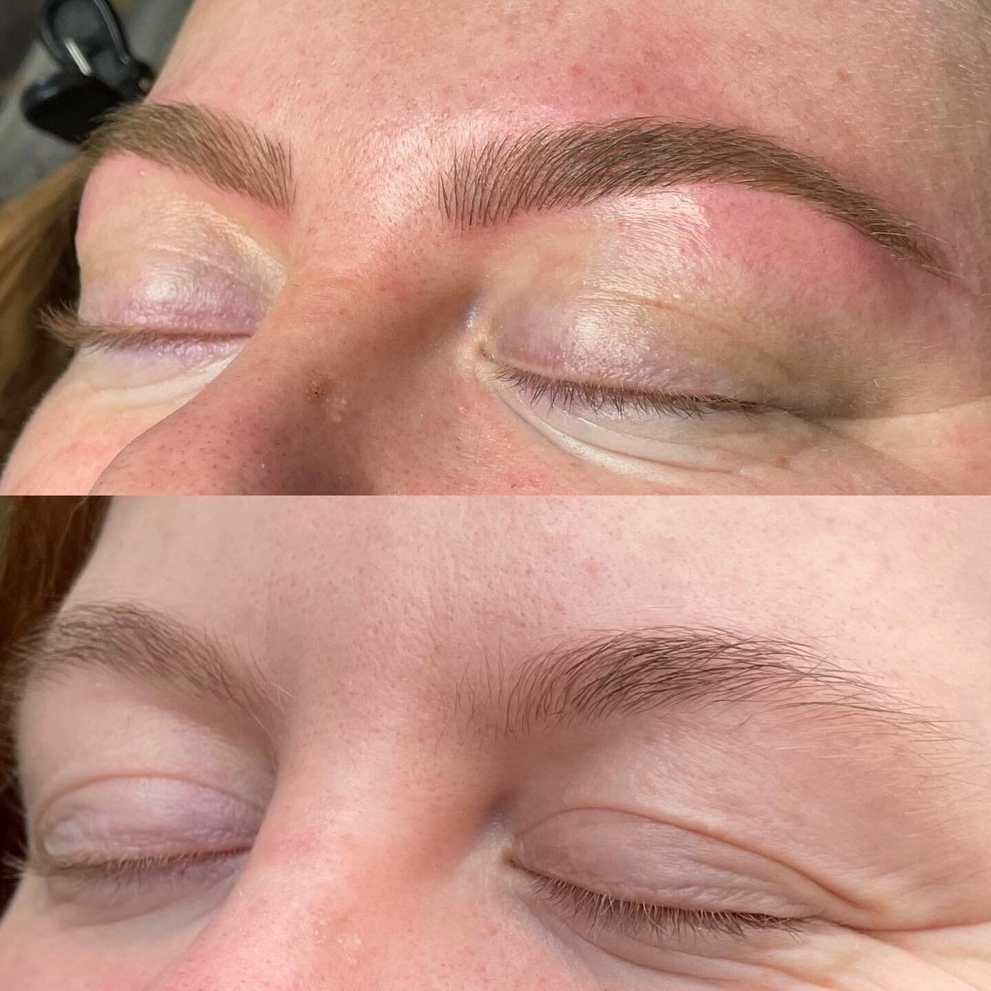 Microblading with shading aka combination brow.

Microblading can be super natural and does heal lighter and slightly cooler than what is shown here. I always advise customers to play it safe with their first treatment to ease them in and then for th