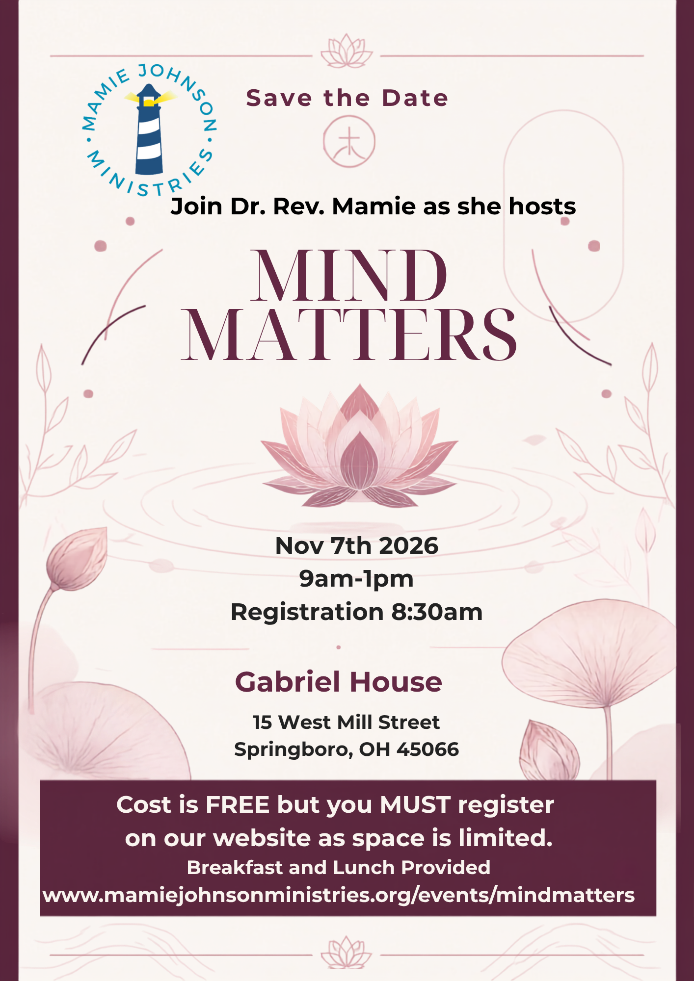 Mind Matters-Fall Women’s Conference
