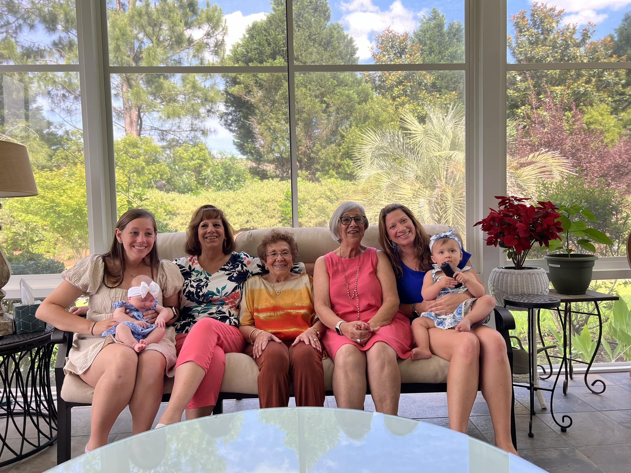 Four generations of mothers and daughters- couldn&rsquo;t be luckier.