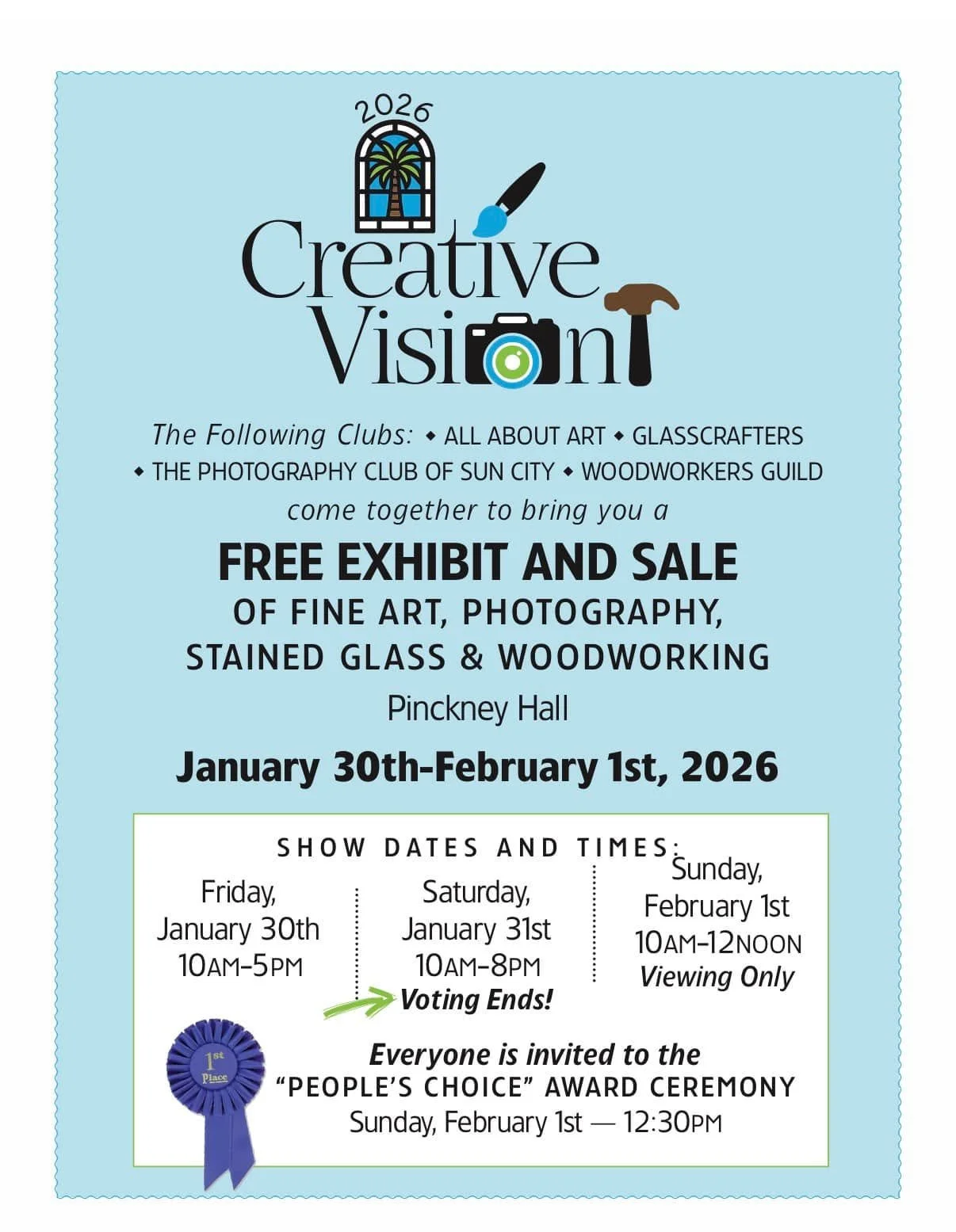 For all my Sun city friends- save the date!