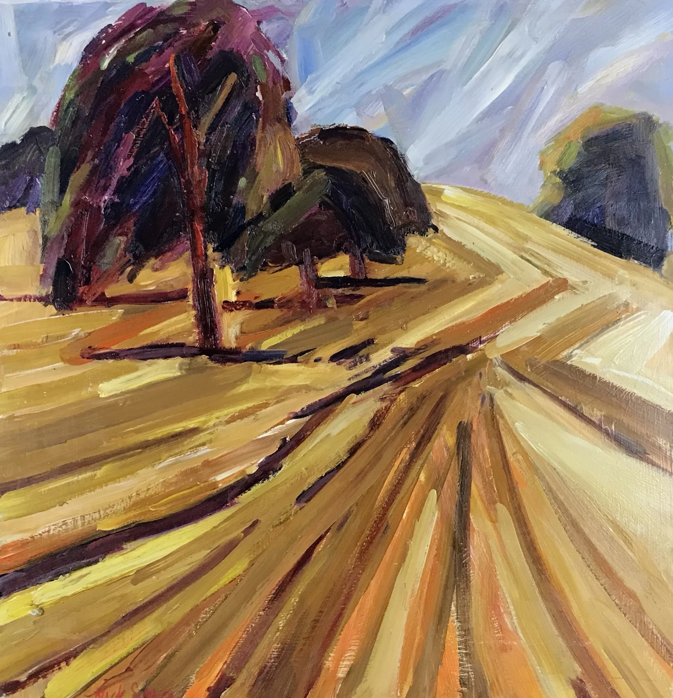 LOC198 nick schlee archive 24x25.jpg Red trees and stubble rush.jpeg