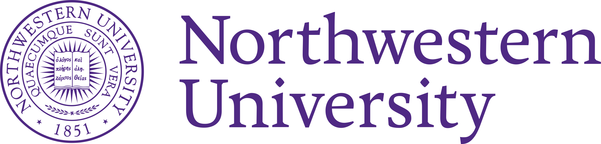  Northwestern University logo in purple 