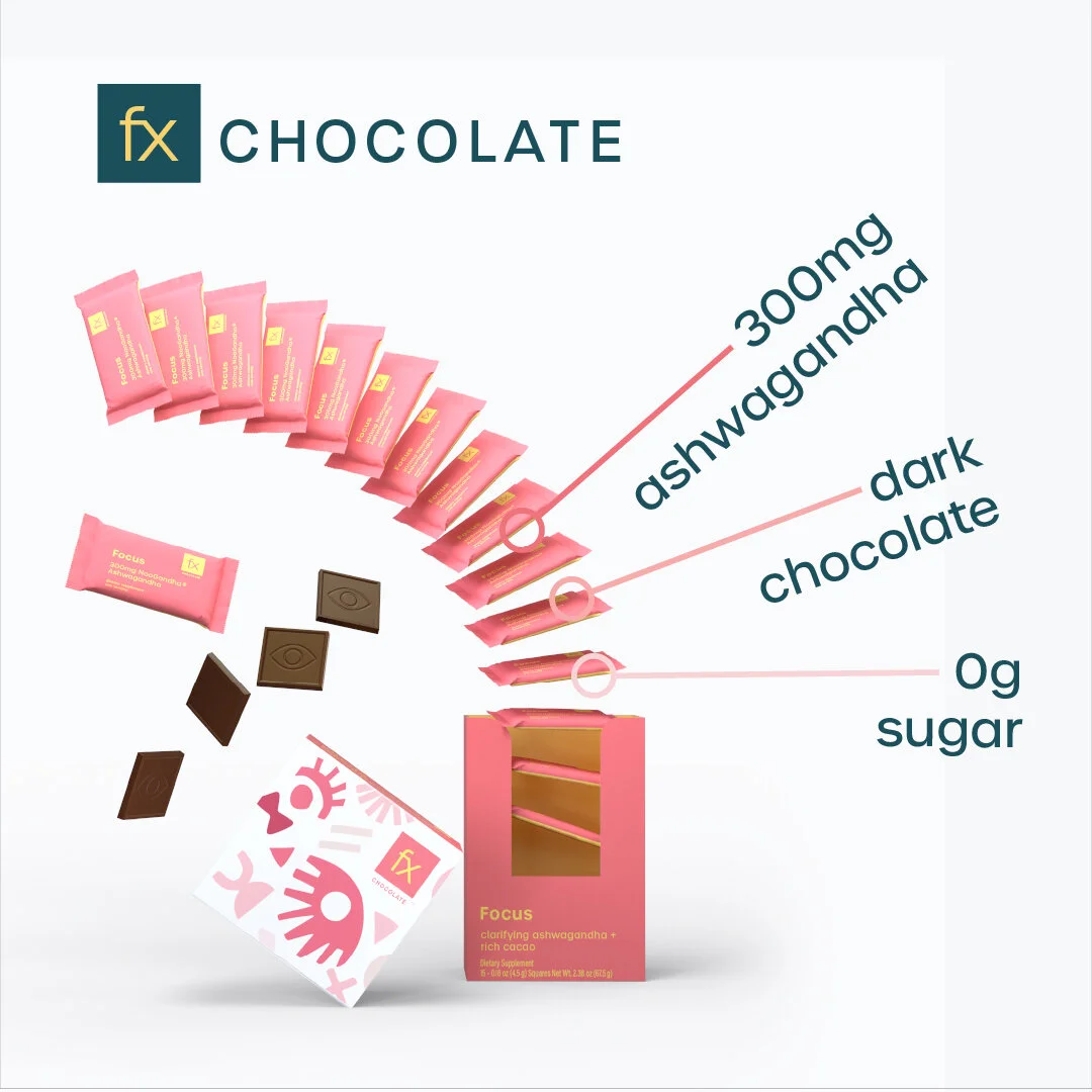 Check out our latest product line! A Functional Dose of High Quality Supplements in Handcrafted Chocolate