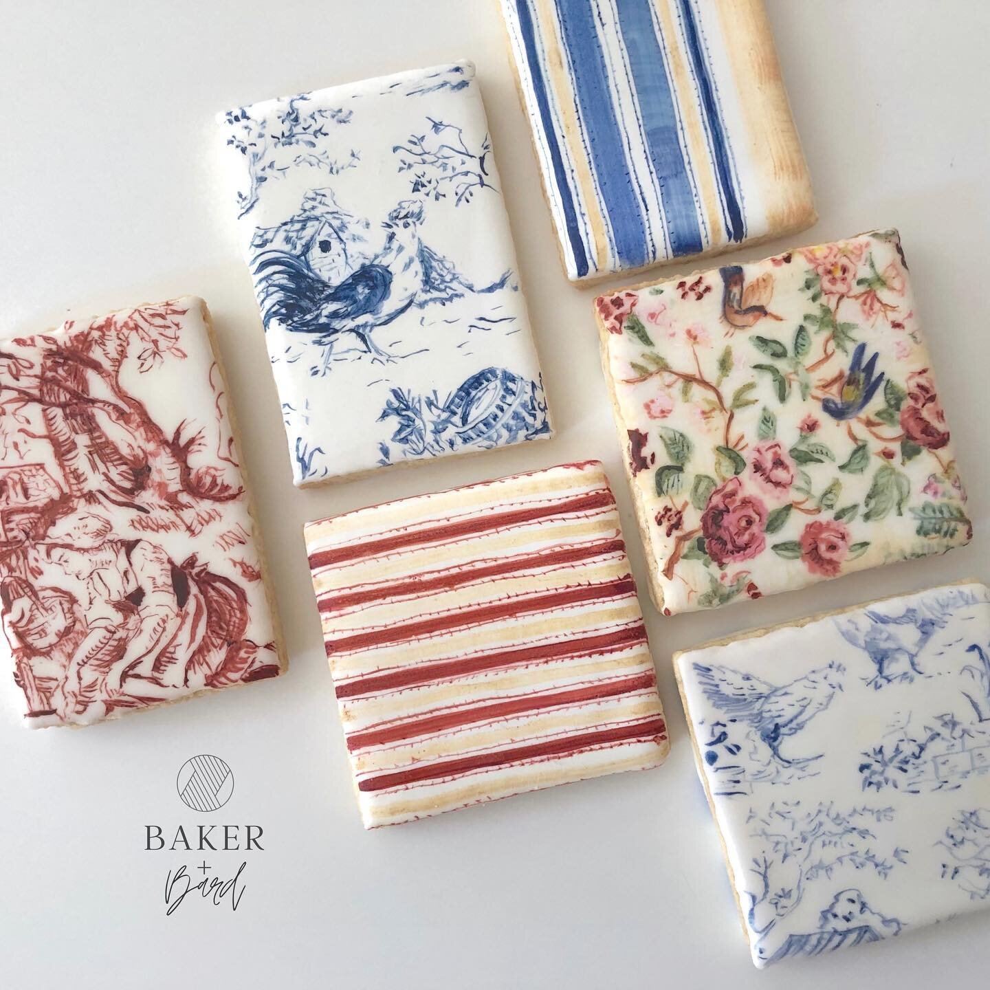 Today, in honor of Bastille Day, the national holiday of France, I bring you my cookie take on French Country. Although I sort of associate the French Country style with the 1980s, it actually developed during the 18th Century, when the French people
