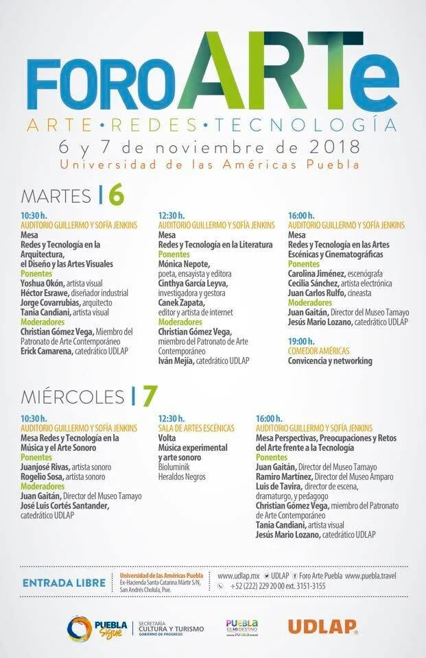 Conferencia en el foro ARTe, Puebla