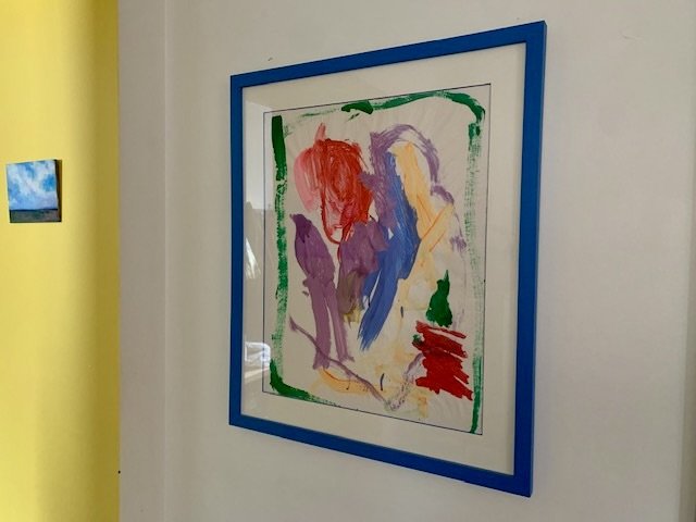   Custom framing kid’s art is a great opportunity to play with color…  