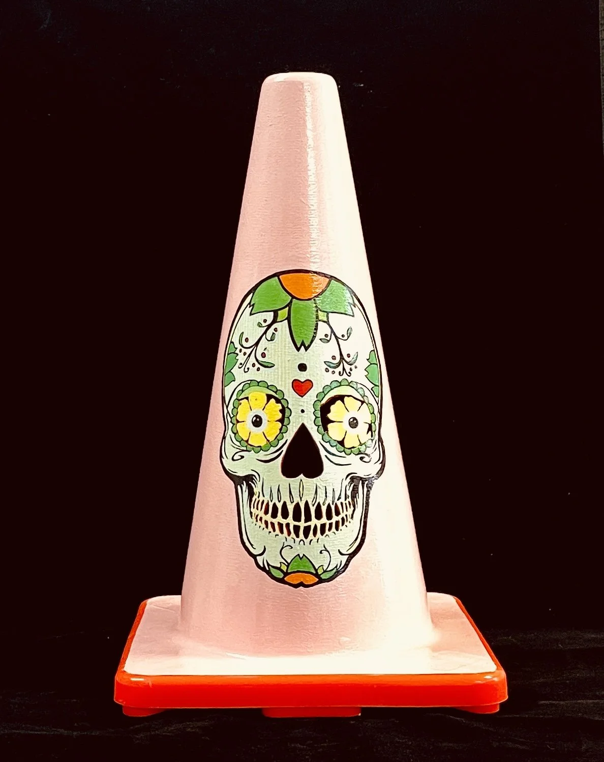 Pink Sugar Cone - traffic cone and paint