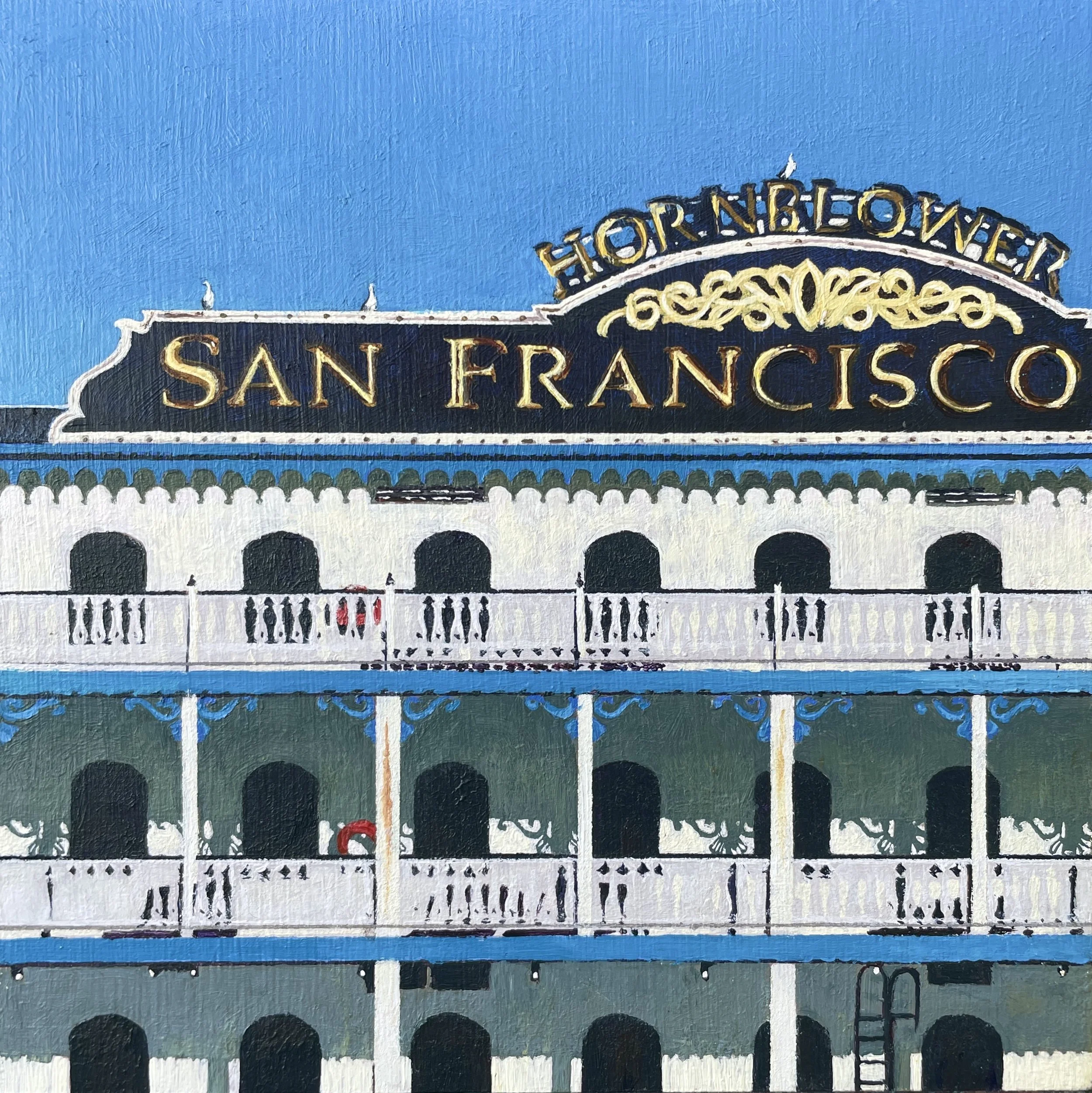 6 X 6 X 1.75"  - “SF Belle” acrylic on panel, 2026