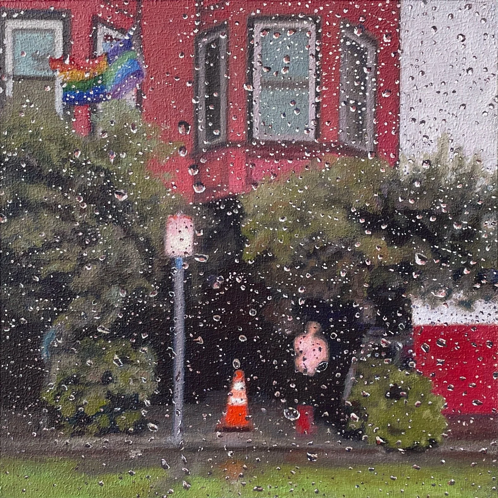 10 X 10 X 1.75 - “Hole In The Wall Saloon on Folsom” acrylic on panel, 2026