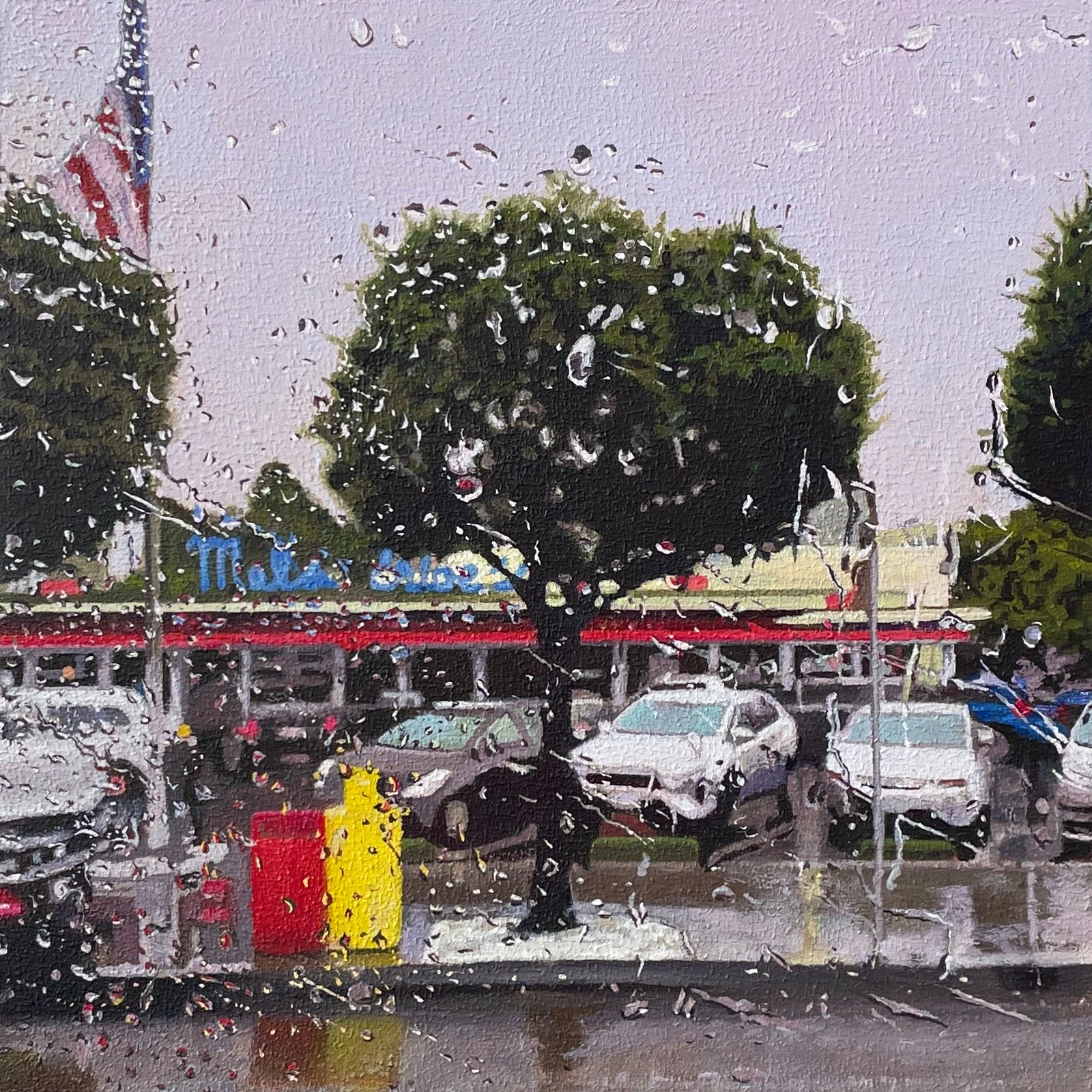 10 X 10 X 1.75 - “Mel's on Geary” acrylic on panel, 2026