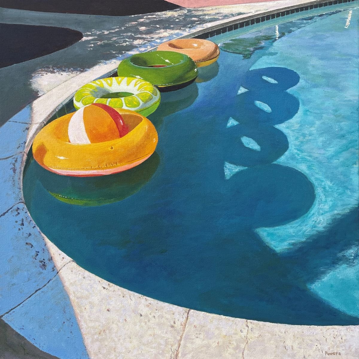 "Desert Lifesavers: Hemet #2"  20 X 20 X 1.5 acrylic on canvas, 2026