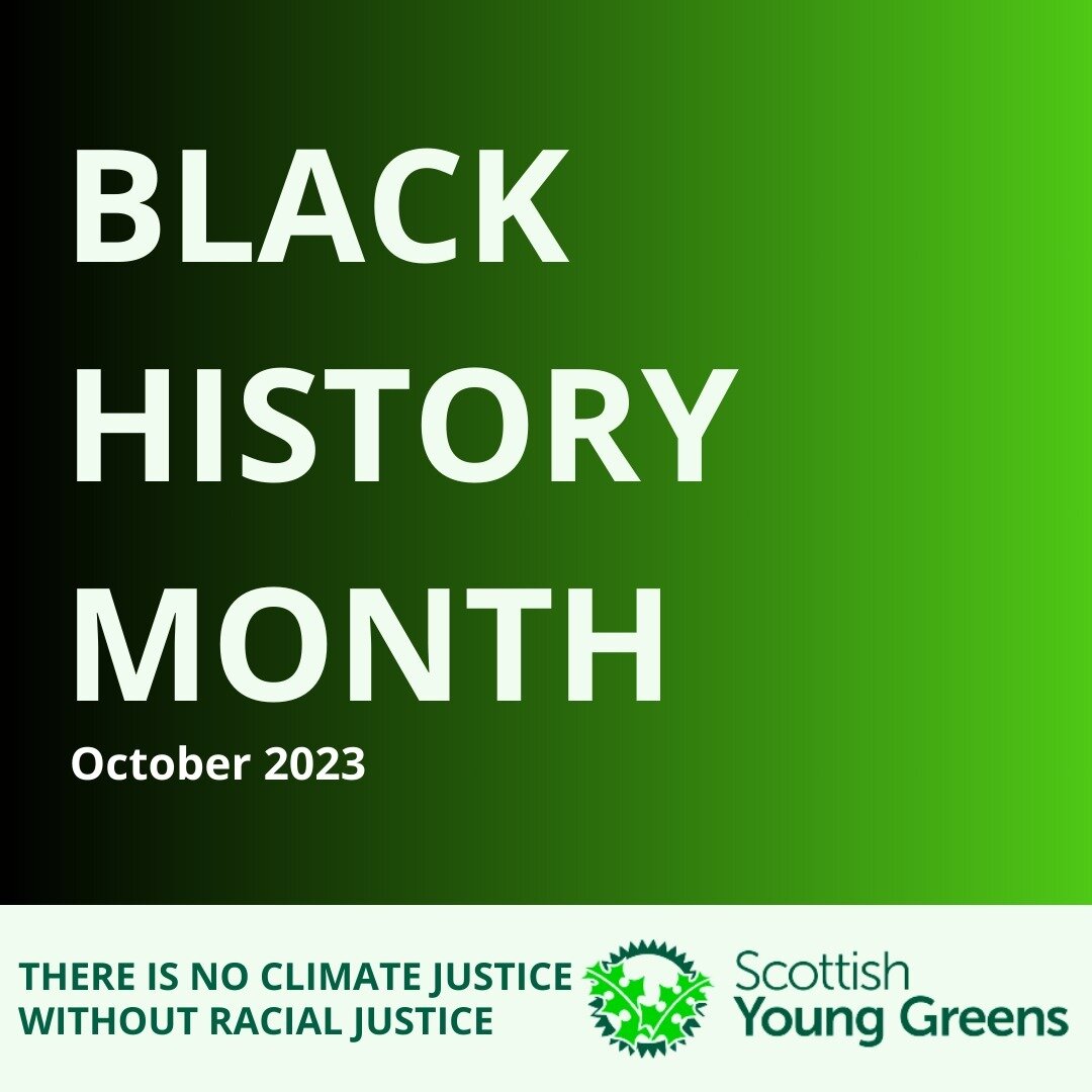 Tomorrow starts Black History Month - Throughout October we'll be sharing information and resources about black people in the climate movement. 

We hope to inspire others to follow these people and learn and share their messages. As a predominantly 