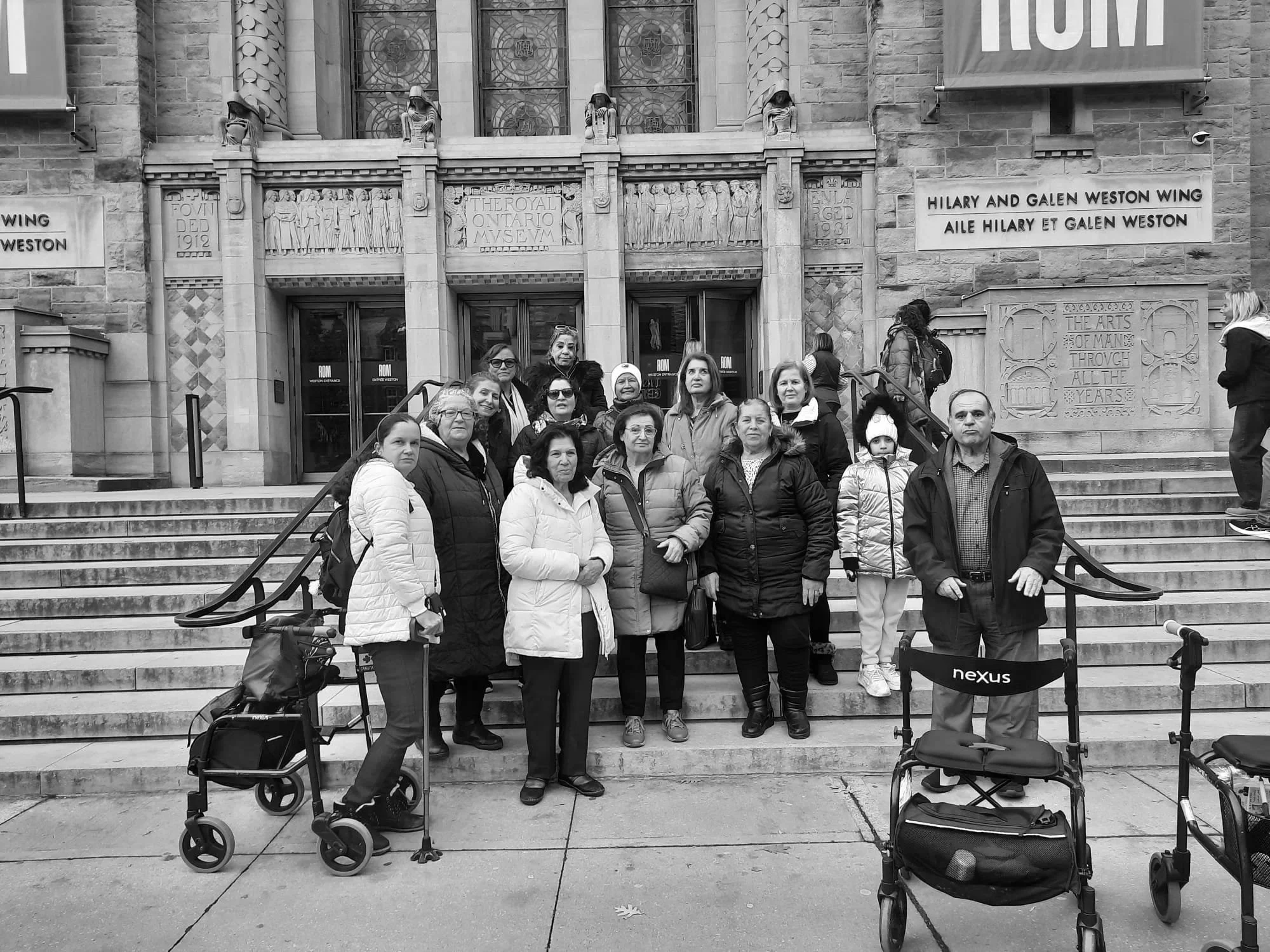 Group of settlement program participants on a community trip in Toronto