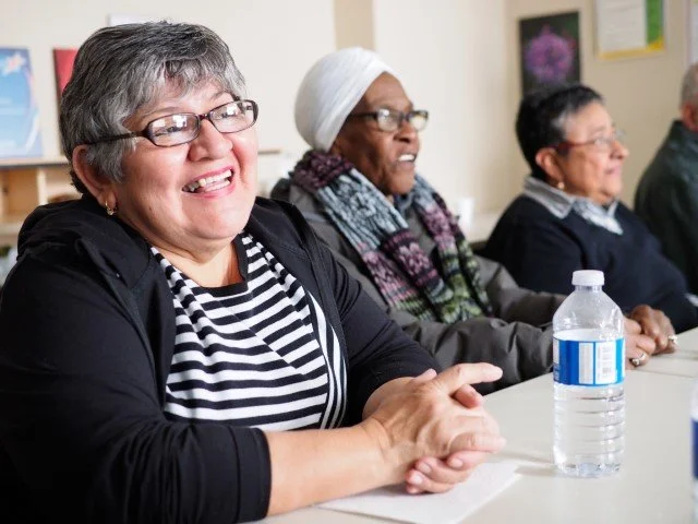 Senior participant from a seniors program in Jane-Finch smiling