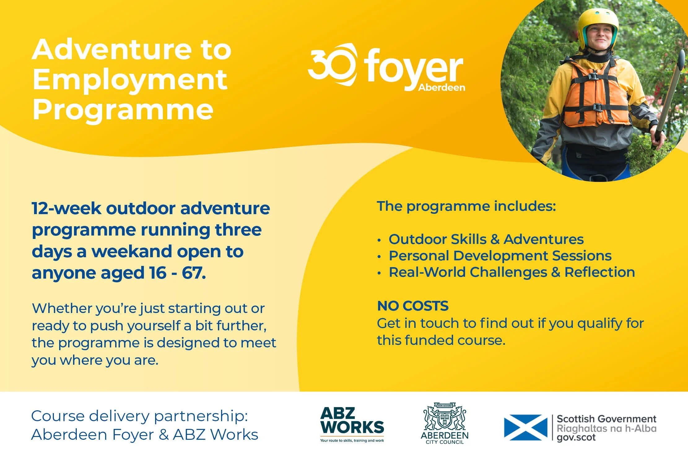 Adventure to Employment - Your journey starts outdoors.