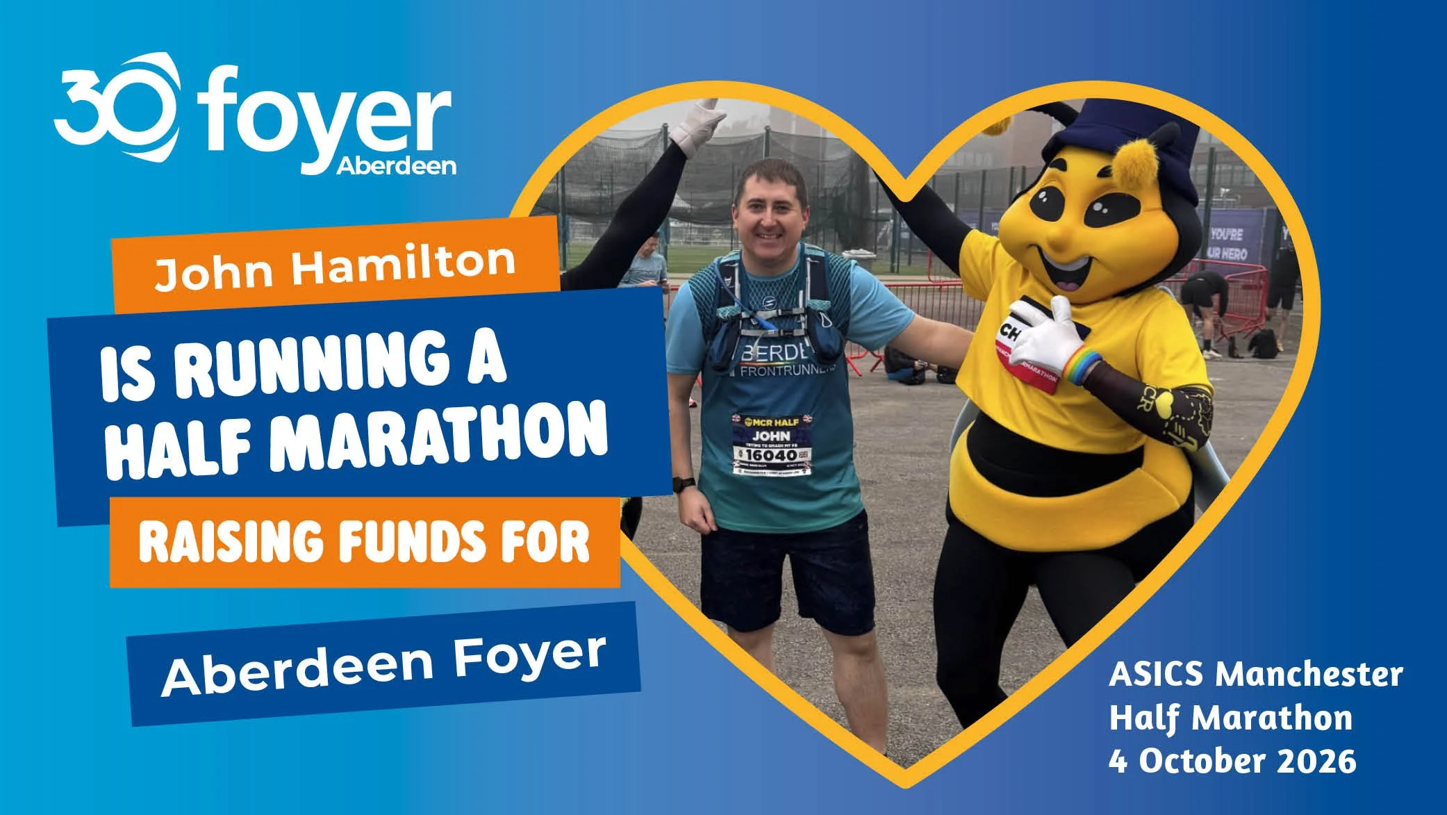 John Hamilton is raising money for Aberdeen Foyer