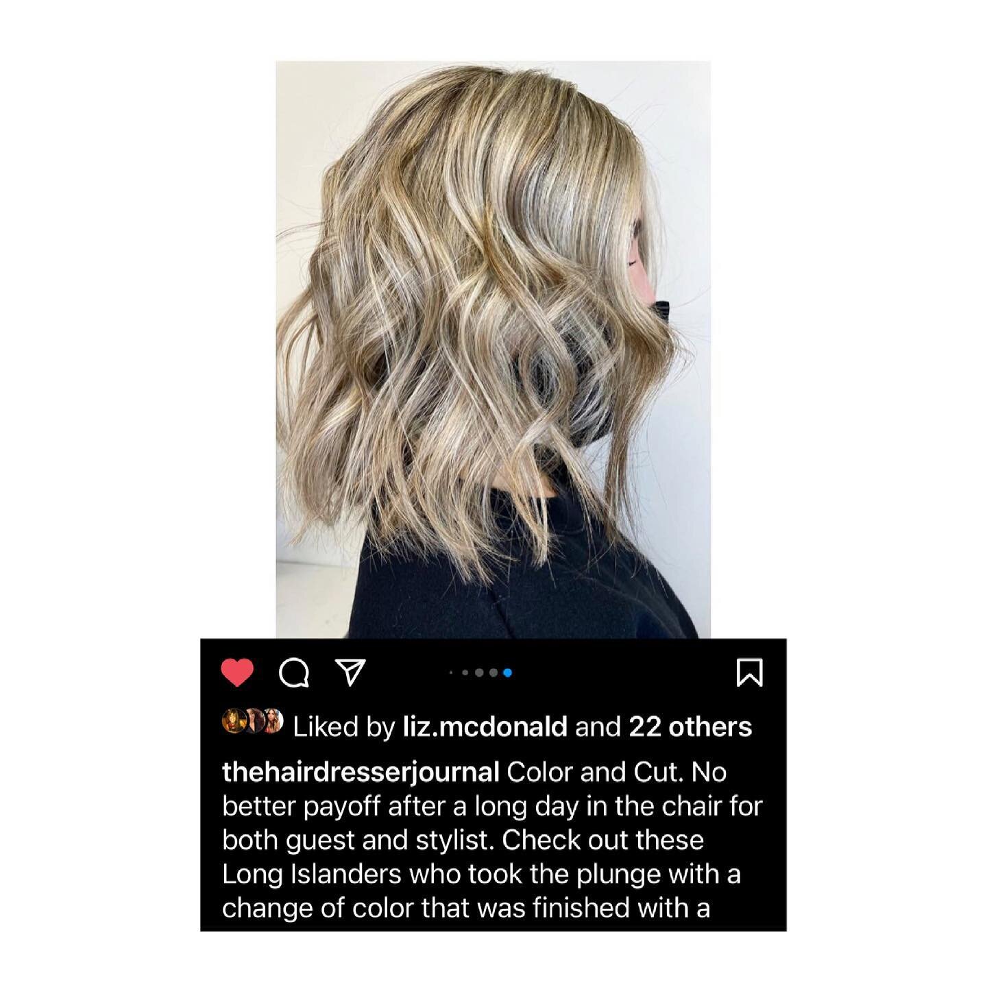 Thank you @thehairdresserjournal for featuring @hairbystephanieruh 💗🤍 #blondespecialist #beinspiredLB #lbny