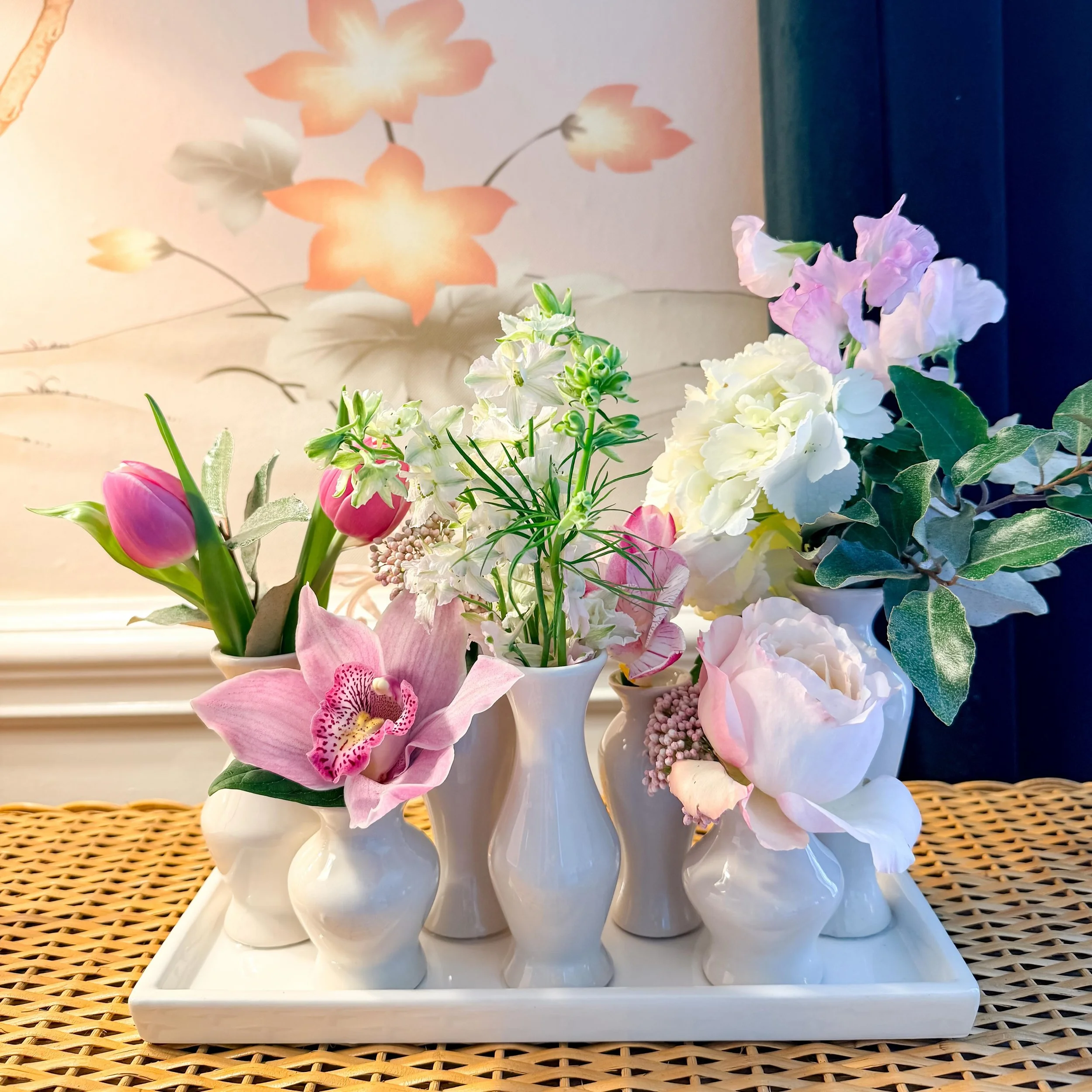 A little magic, indeed! ✨

The idea for this arrangement is for the client to reach for this vase time and time again, it will look different every time but that&rsquo;s the beauty. Clippings from her peony garden, or flowers from the grocery store. 