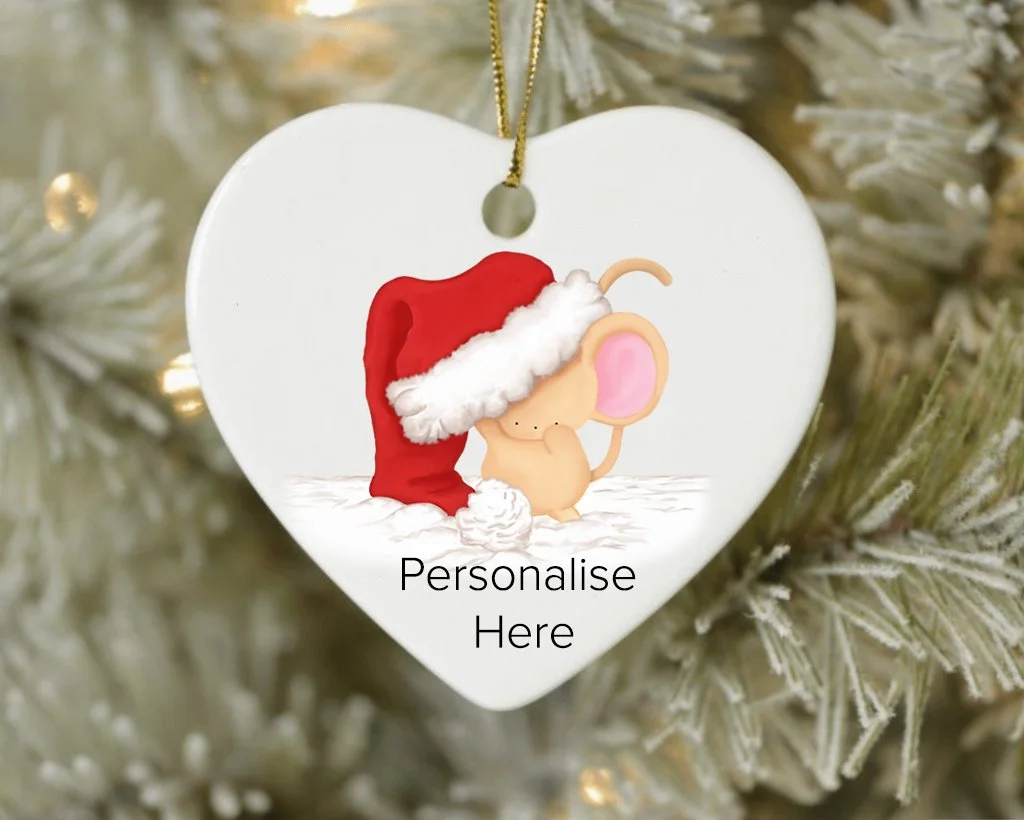 Ceramic Hanging Decoration - Santa Hat Naughty Morty