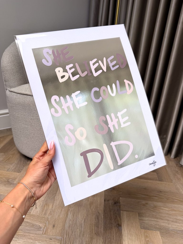 A3 BELIEVE Print Sample