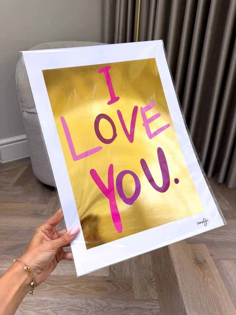 A3 I LOVE YOU Print Sample