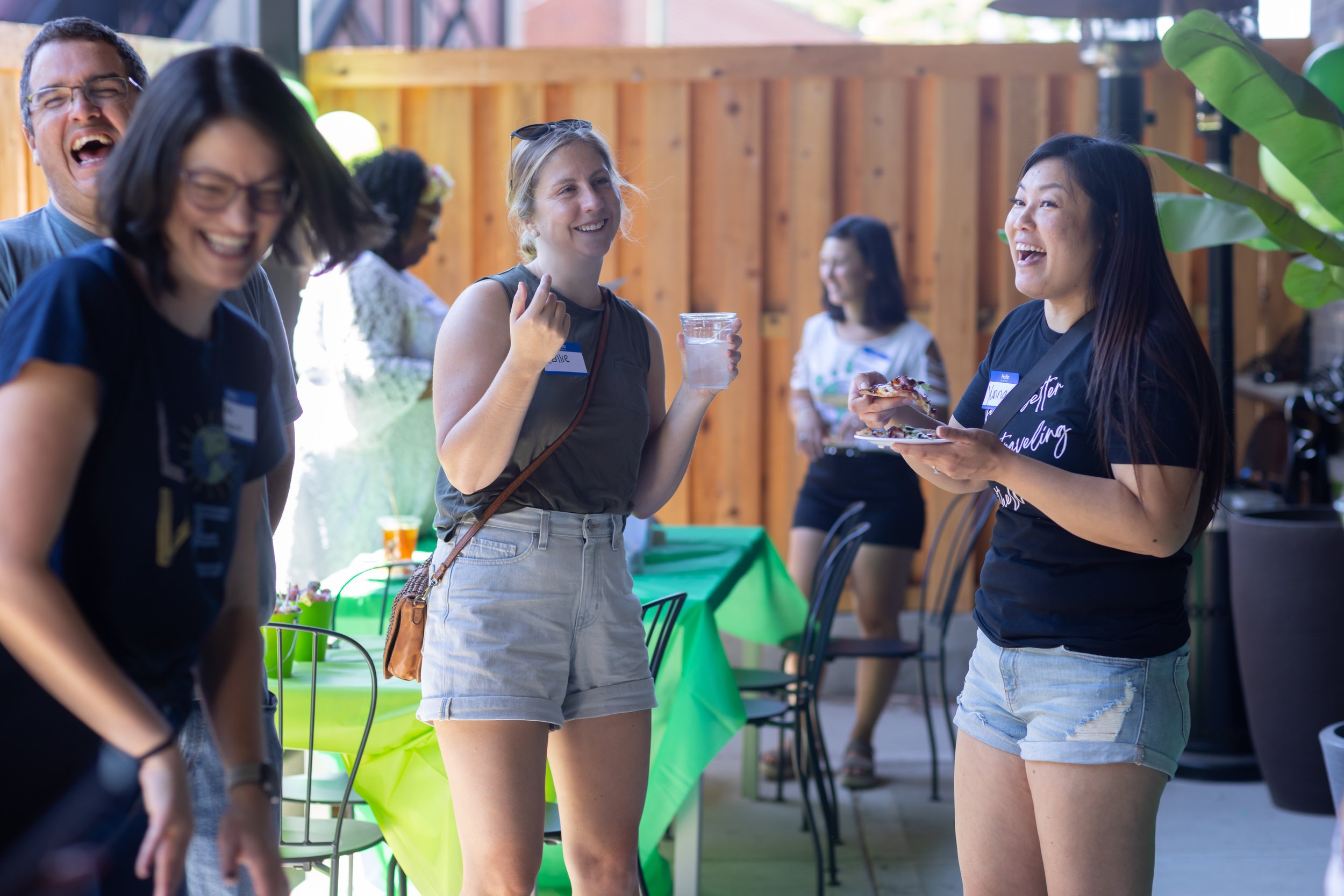  Attendees laughing during Mini Golf Gathering for Grievers on 6.4.22 