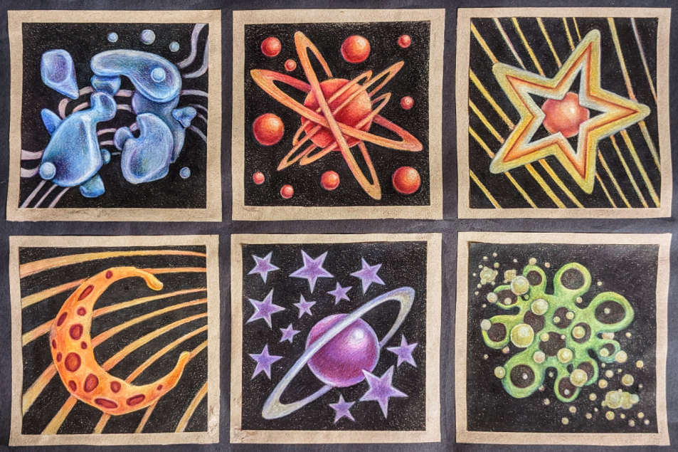 Space Rock Sticker Pack 6ct