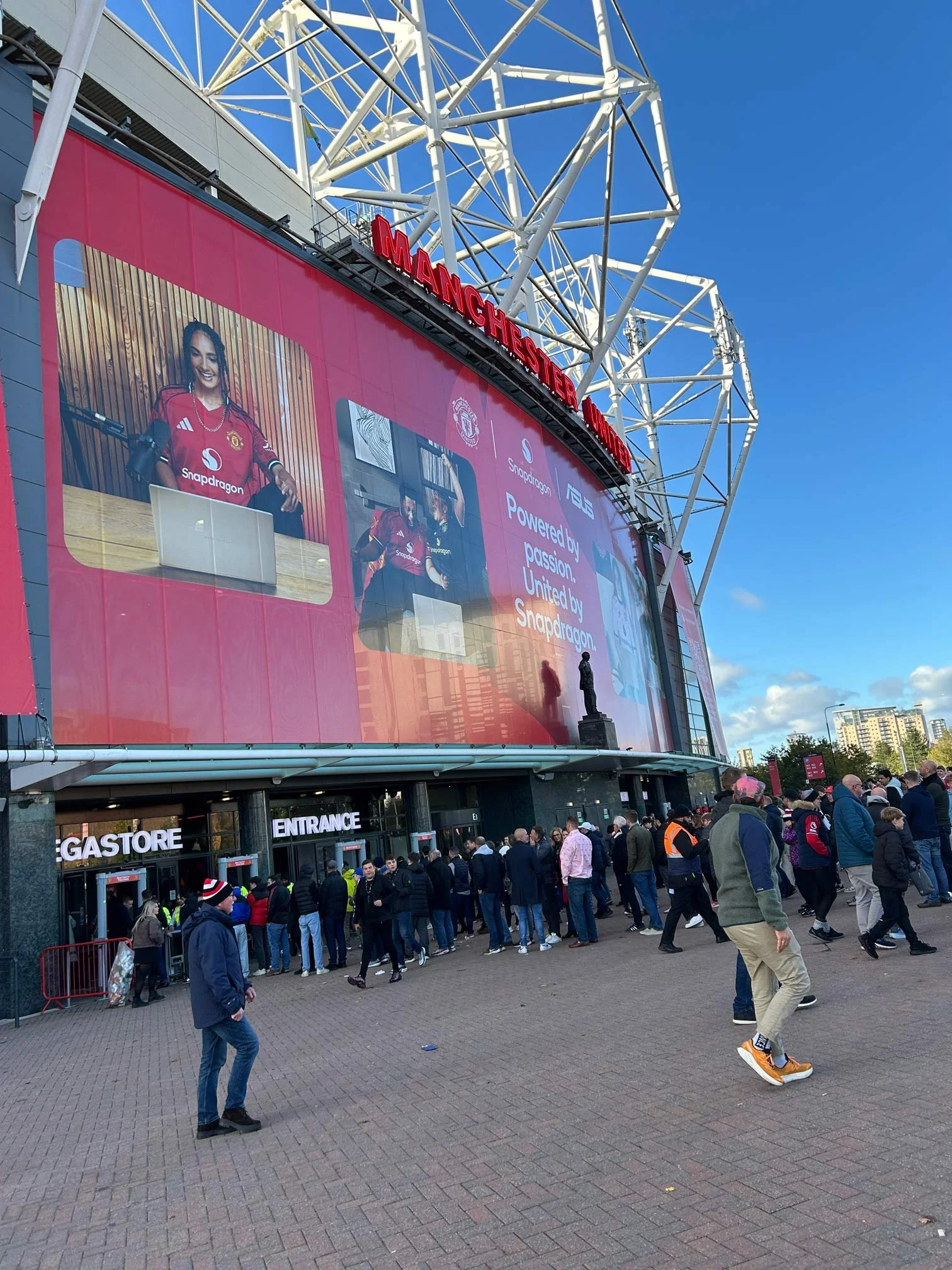 Old Trafford concourse on a Manchester United matchday