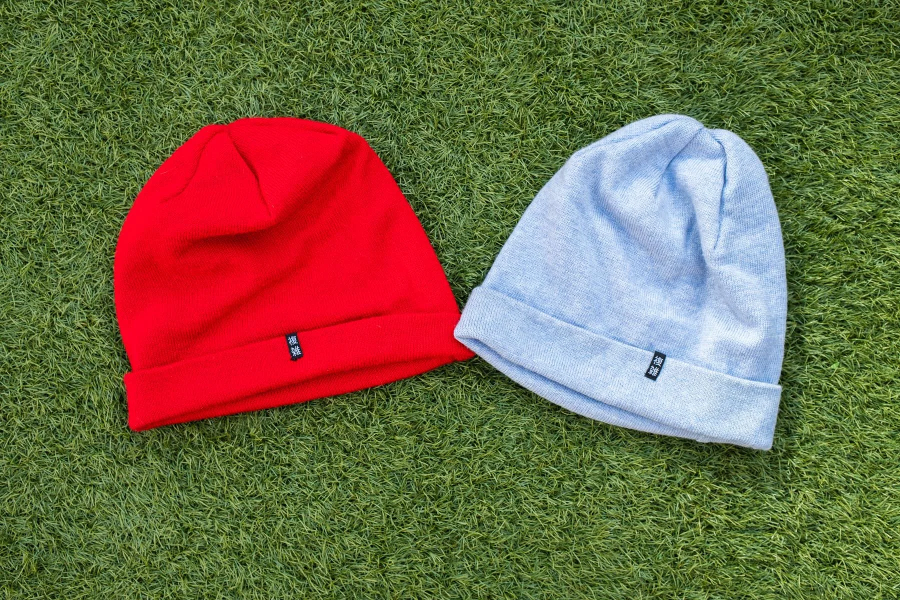 Red and Blue Beanie Hats