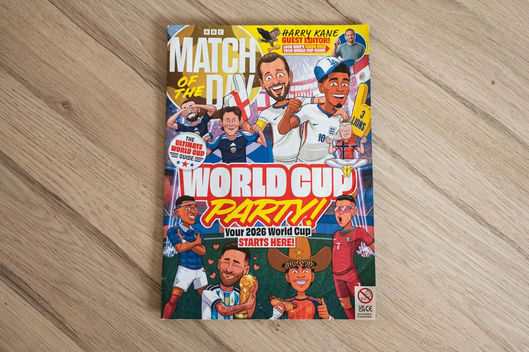 Match of the Day magazine laid out on table