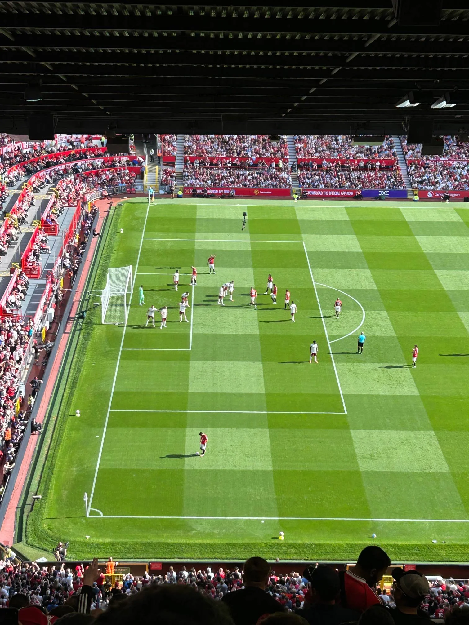 Manchester United vs Arsenal, View from N4401 at Old Trafford.
