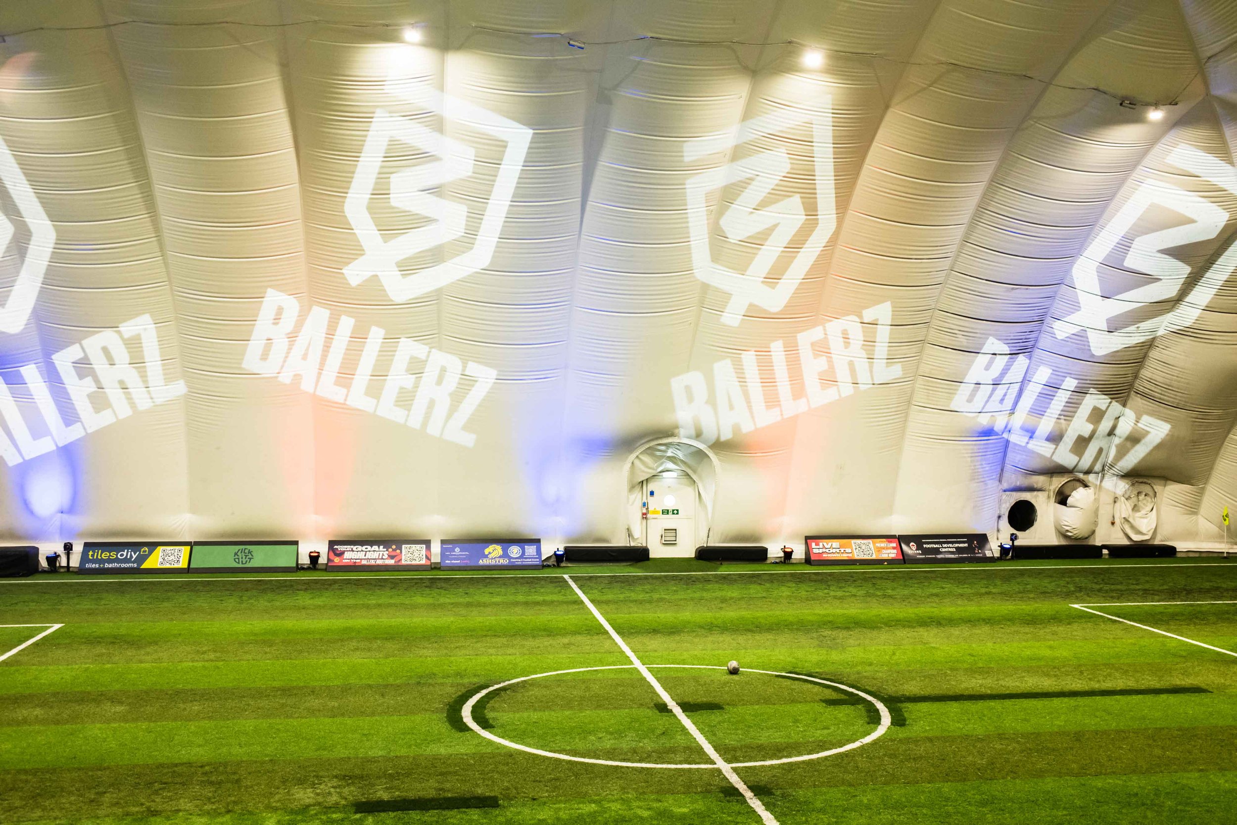 View of Ballerz pitch from the Roberto Carlos Suite