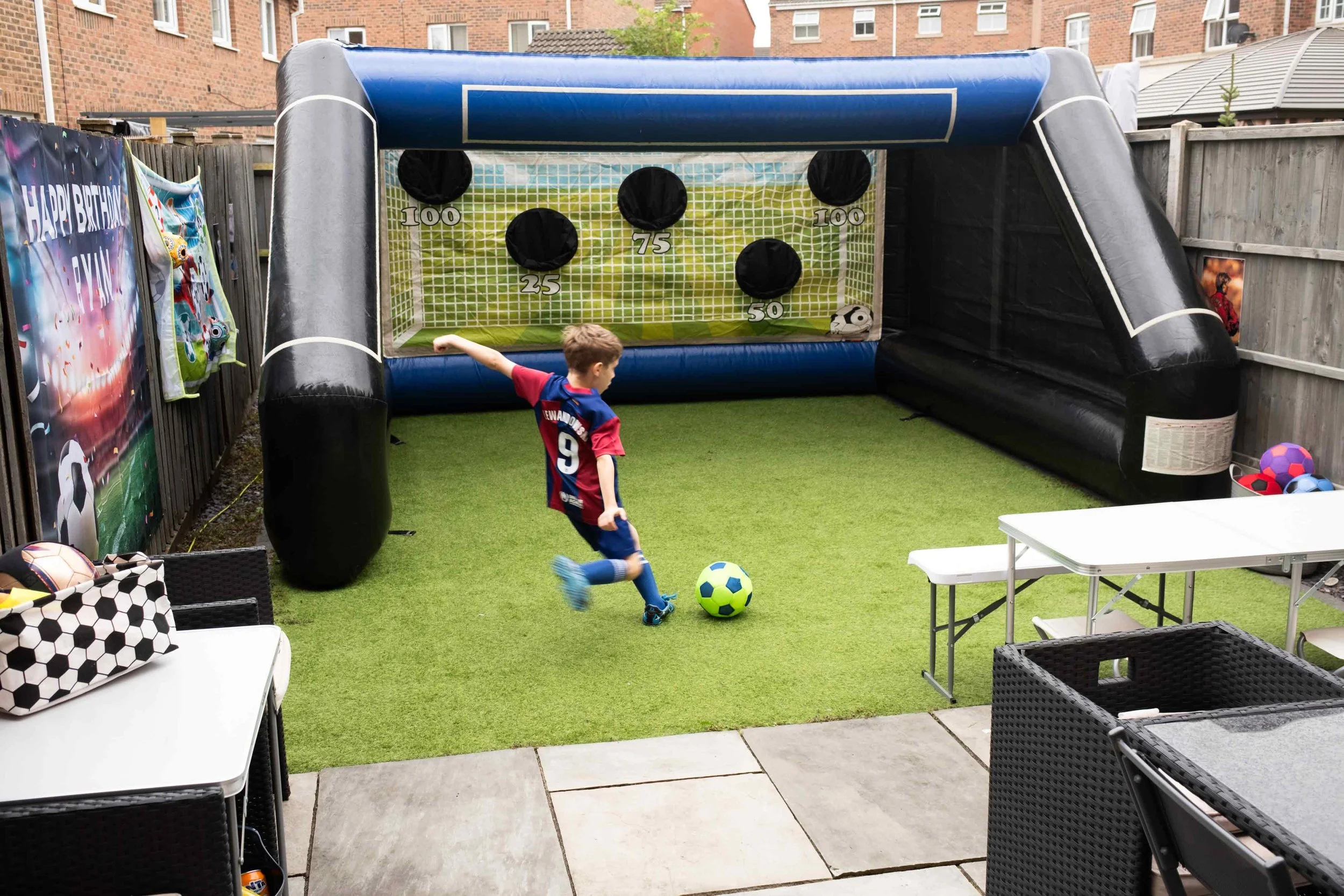 Ryan taking a shot at his Football Legends birthday party
