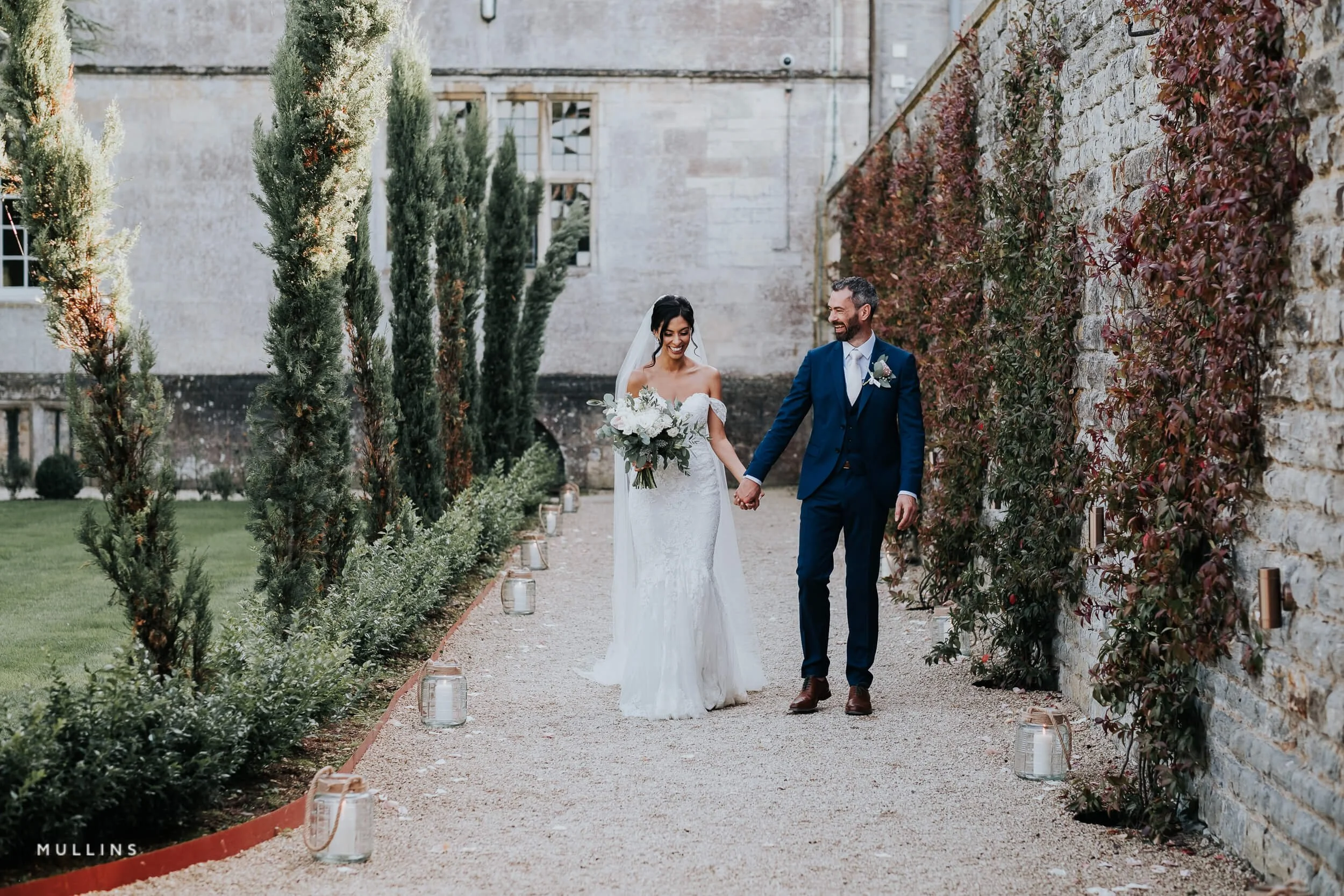 Bride and groom sharing a private moment