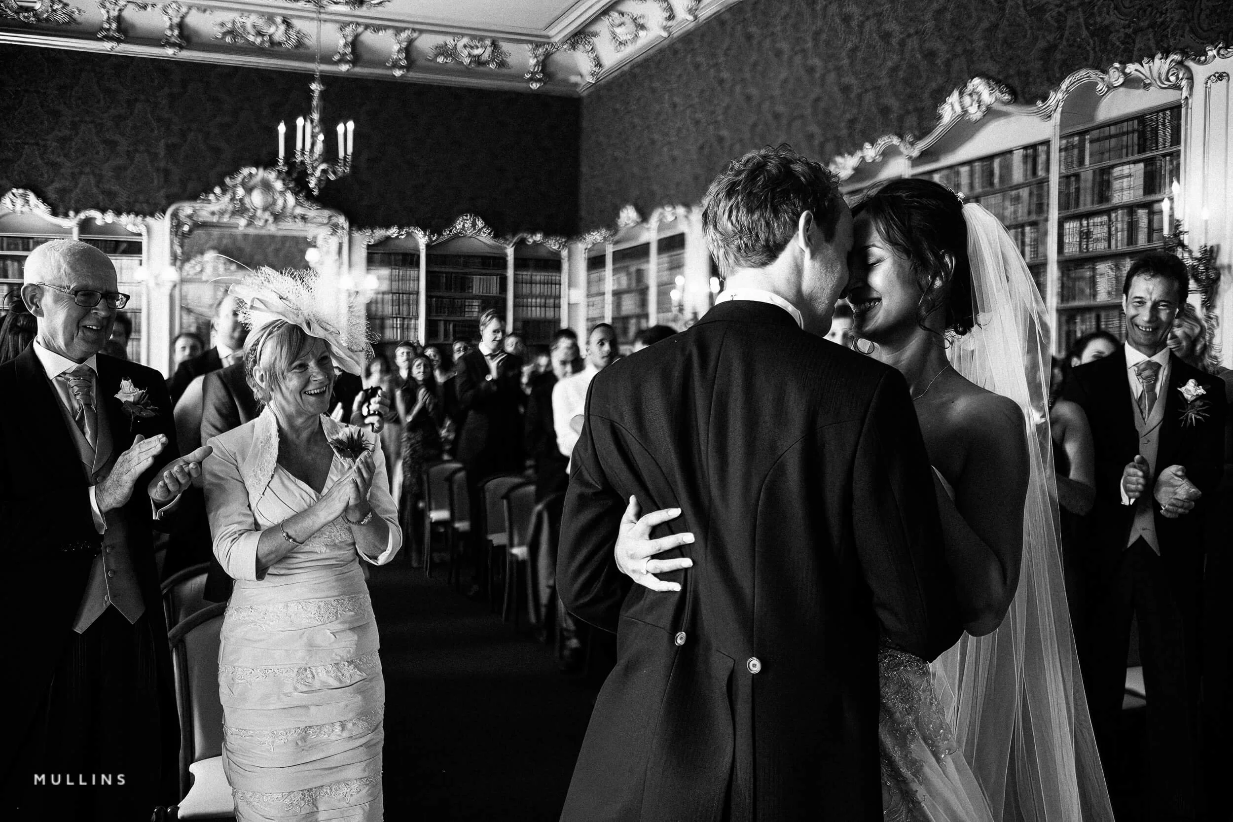 A Bride & Groom Embrace after saying I do