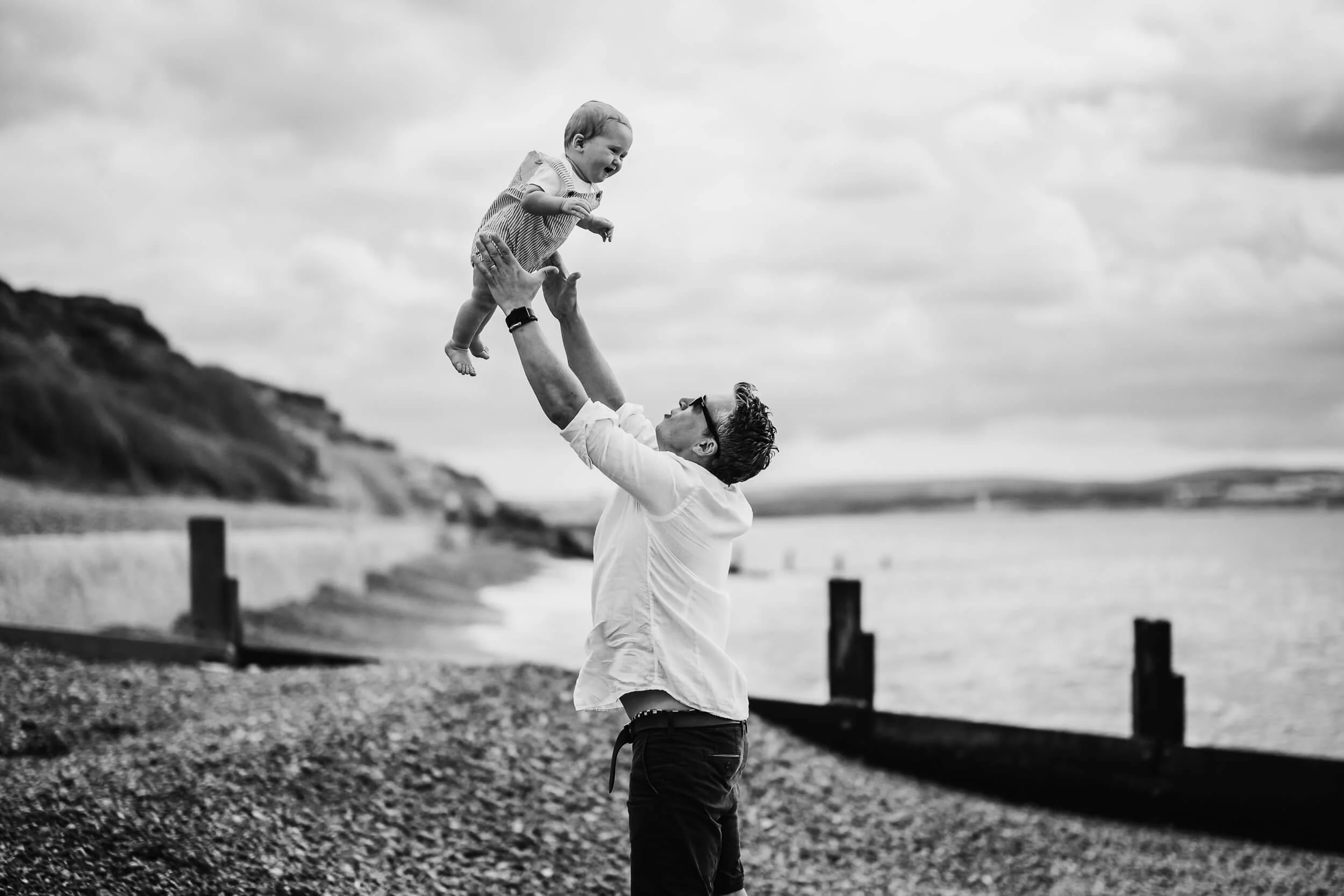 Documentary family photograph using layered composition