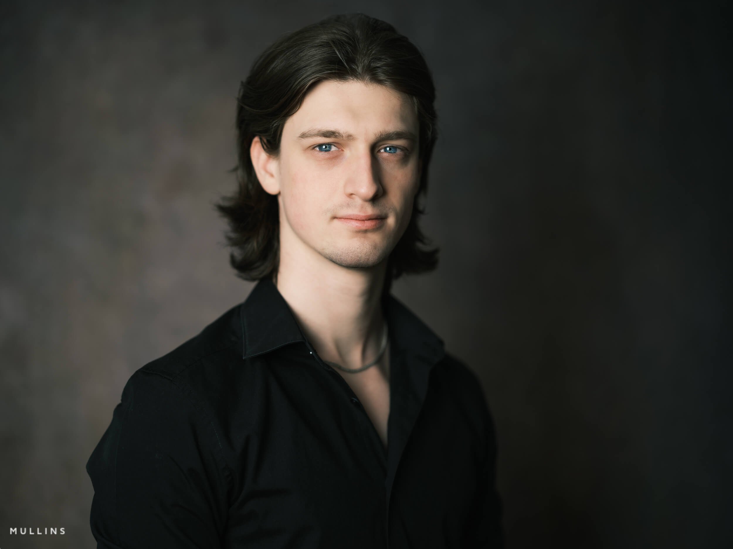 Actor Tom Joy during a previous cinematic headshot session in Malmesbury, featuring a softer background and natural light.