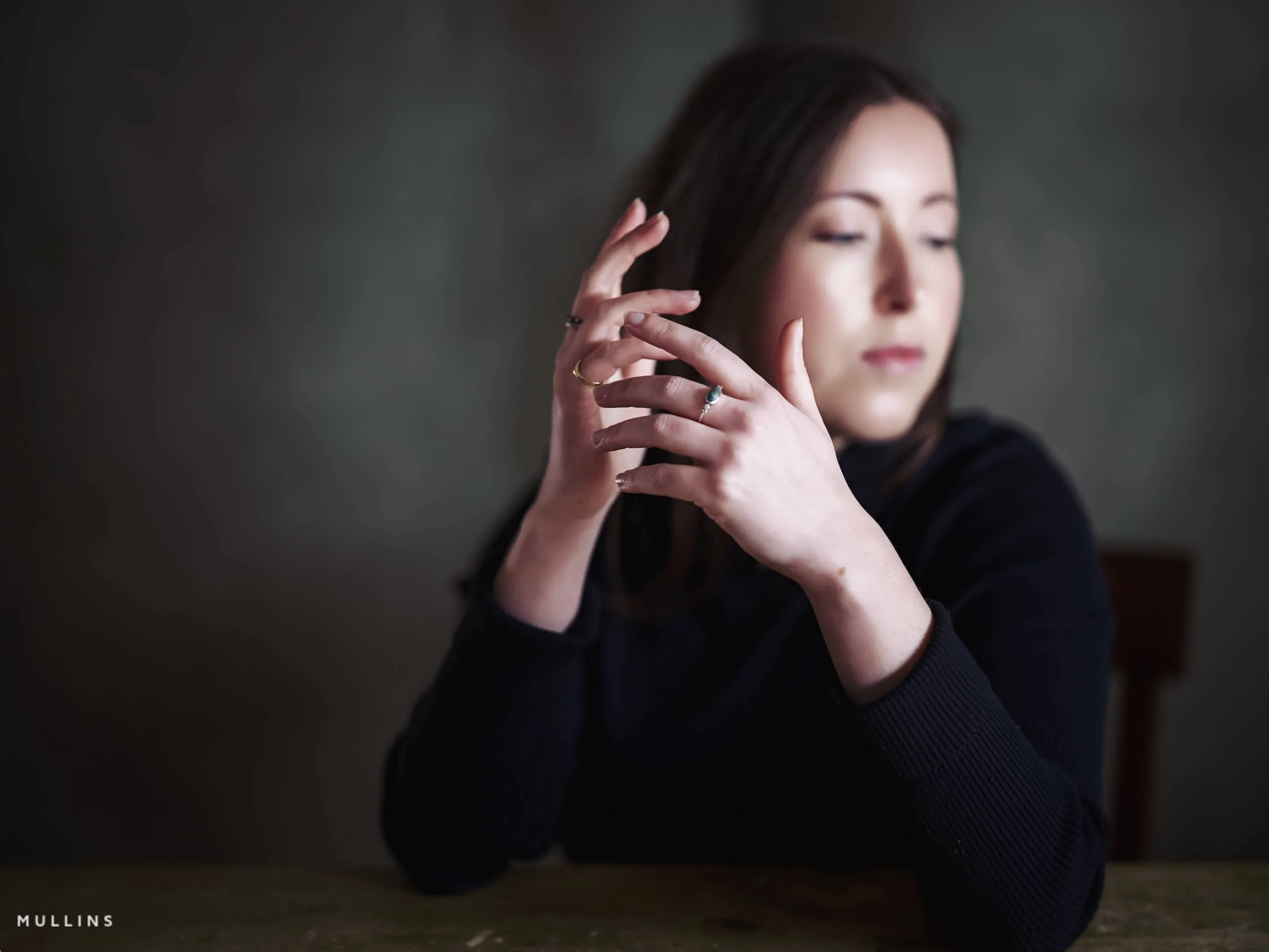 A close up of a ladies hands
