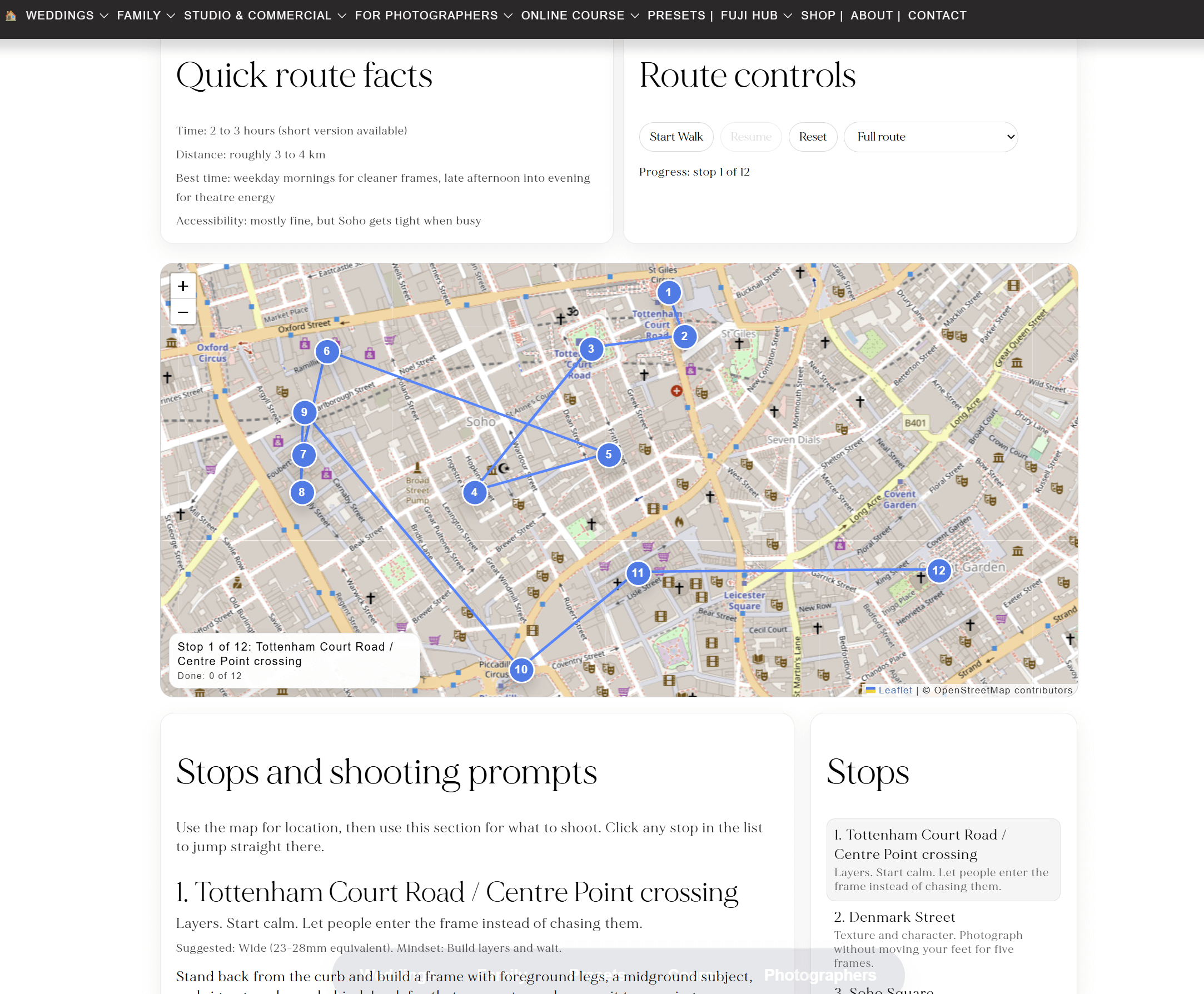 Free London Street Photography Walk: West End &amp; Soho (Interactive Route)