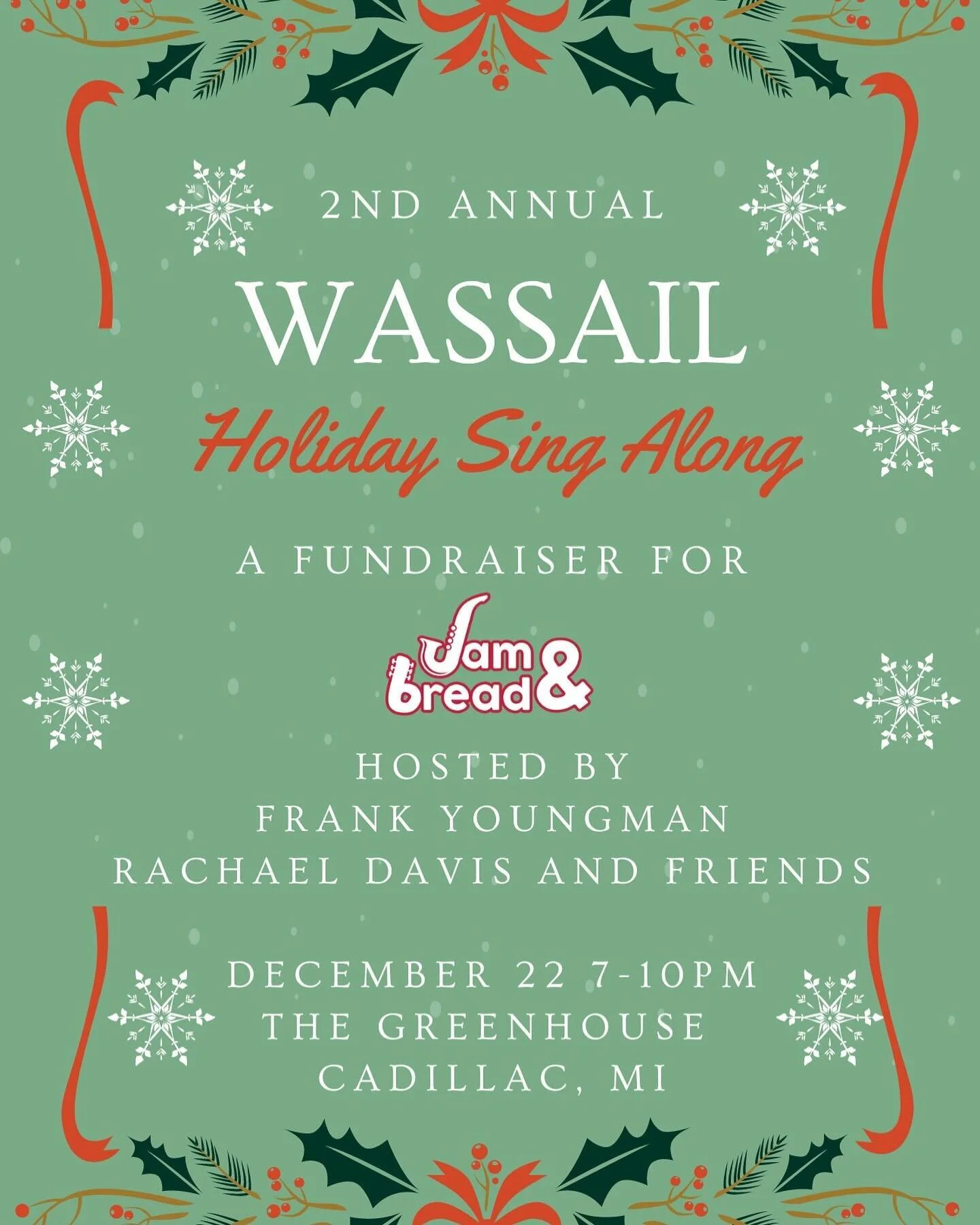 Oh boy! Oh boy! This is happening again!! We did this last year and it was ridiculous fun!

If you&rsquo;re in the general vicinity of Cadillac, MI next Friday(12/22) and love holiday music, delicious treats &amp; goofing off half as much as I do, yo