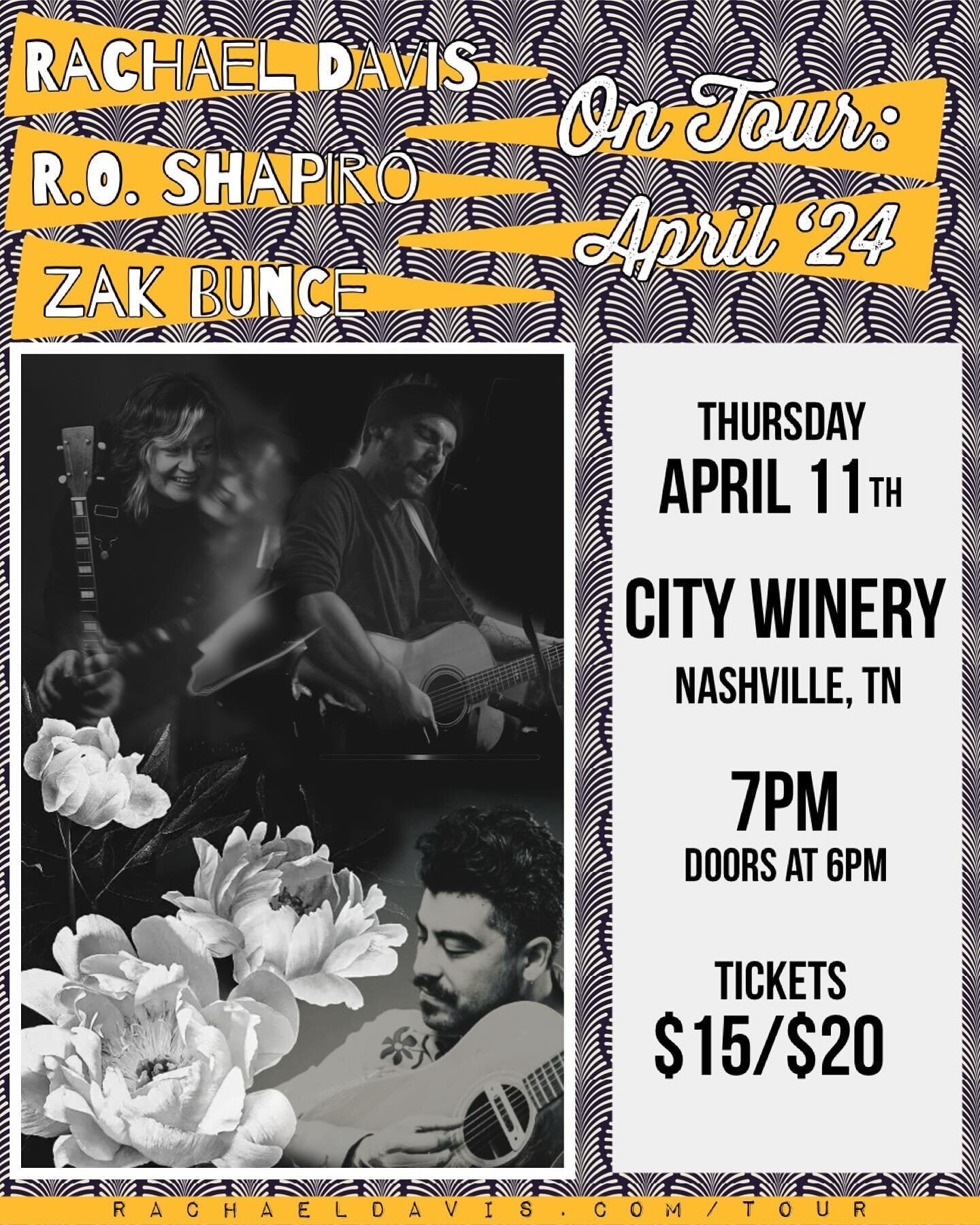 I can&rsquo;t believe spring tour kicks off in 1 month!! Our first show is right here in The Nashty! Tell your friends and Neighbors and get your tickets SOON!! 

Got to the linktree in my bio and click the Tour button for ticket links and more info!