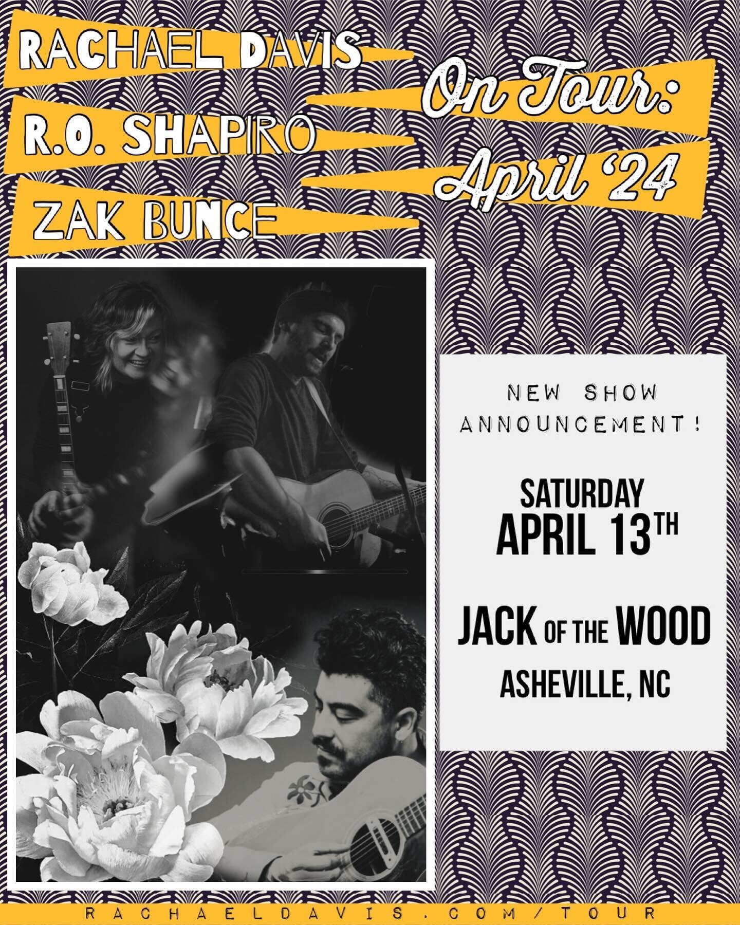 More exciting news! We recently added a new show! I&rsquo;ve wanted to play at @jackofthewood for years! Now I get to play there with my bro @zakbuncemusic and my buddy @r.o.shapiro! Go to the Link tree in my bio and put the tour button for show info