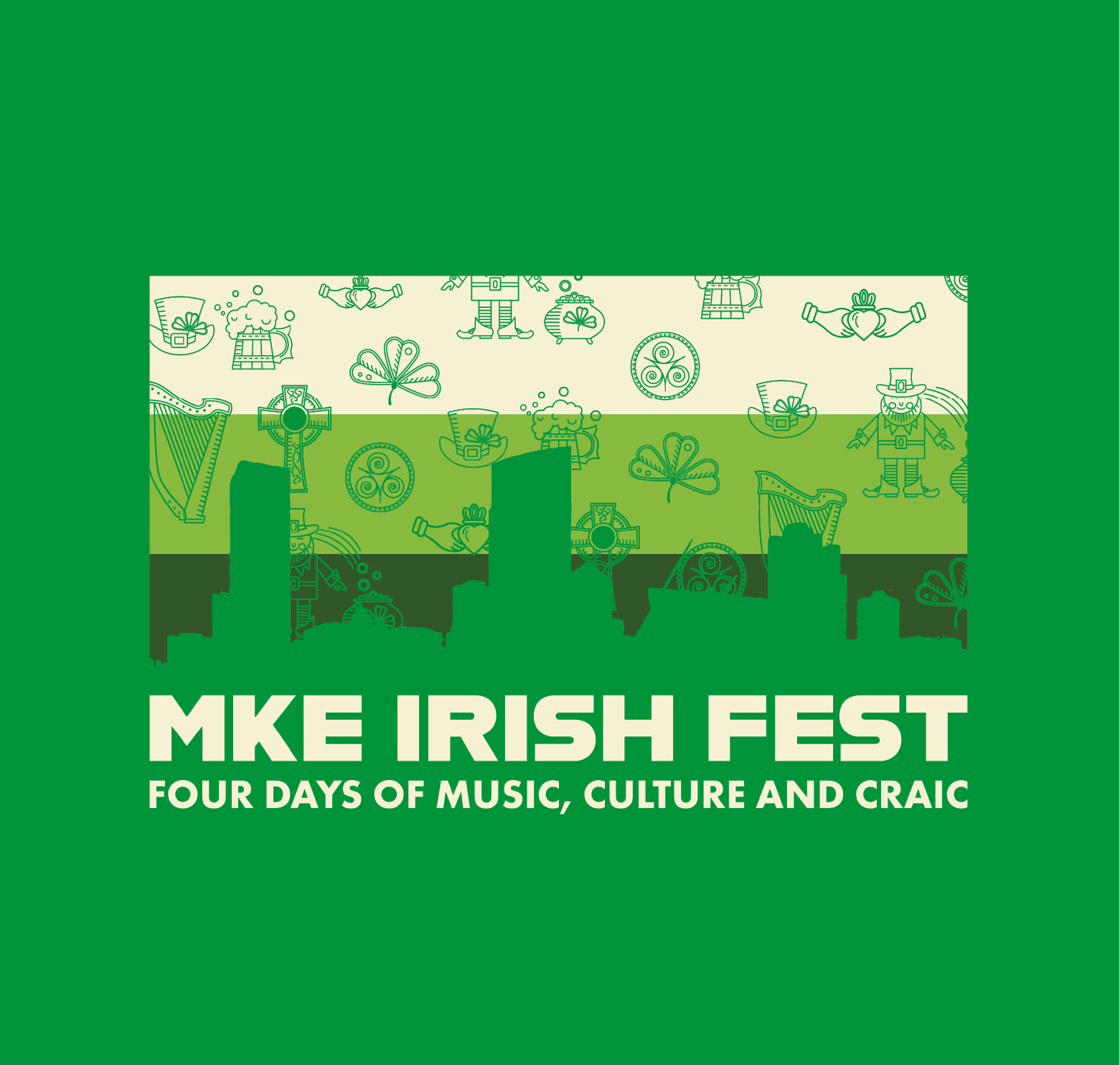Process work for Milwaukee Irish Fest 2023 St. Patrick's Day