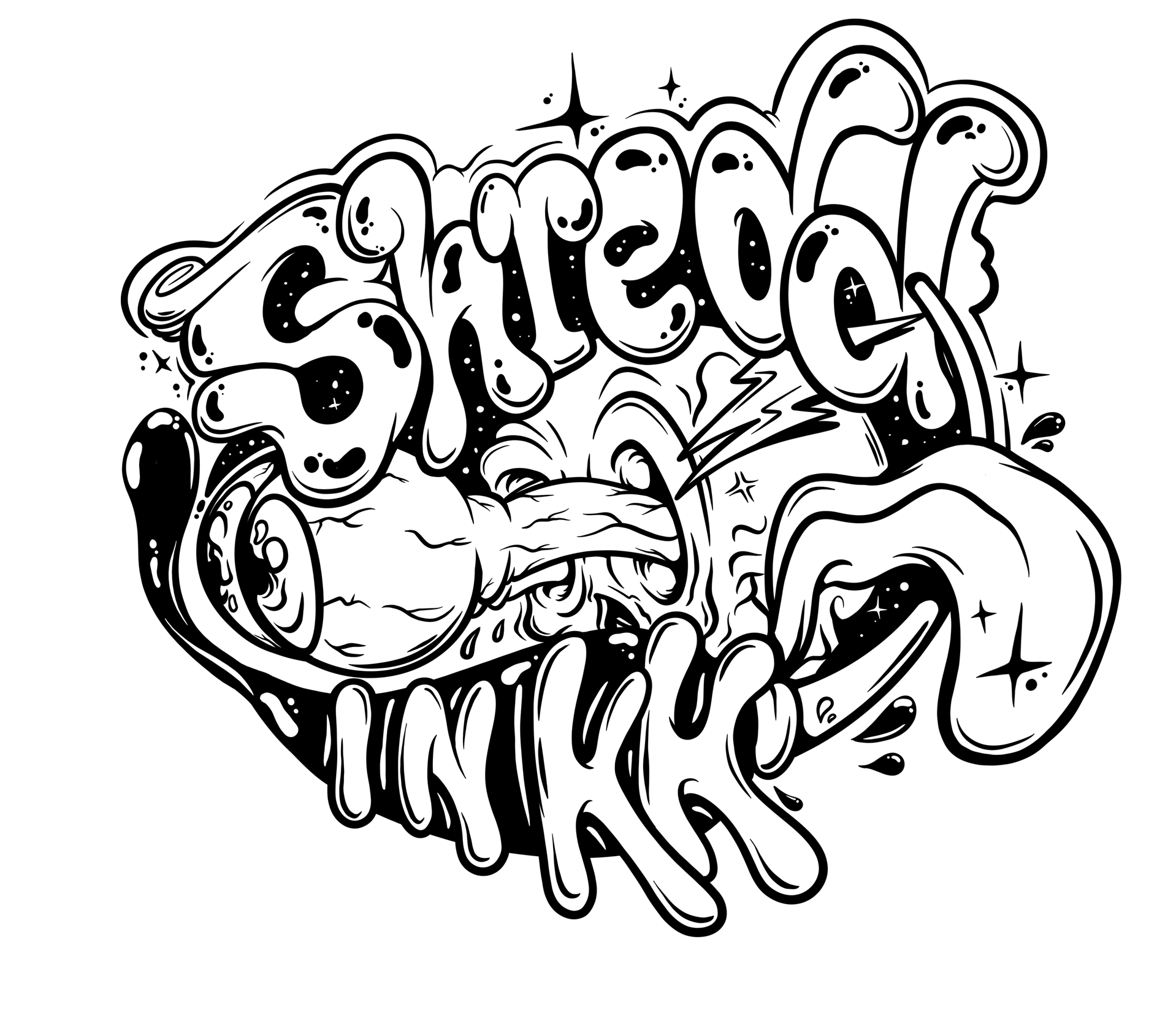 Skull Graffiti Coloring Pages