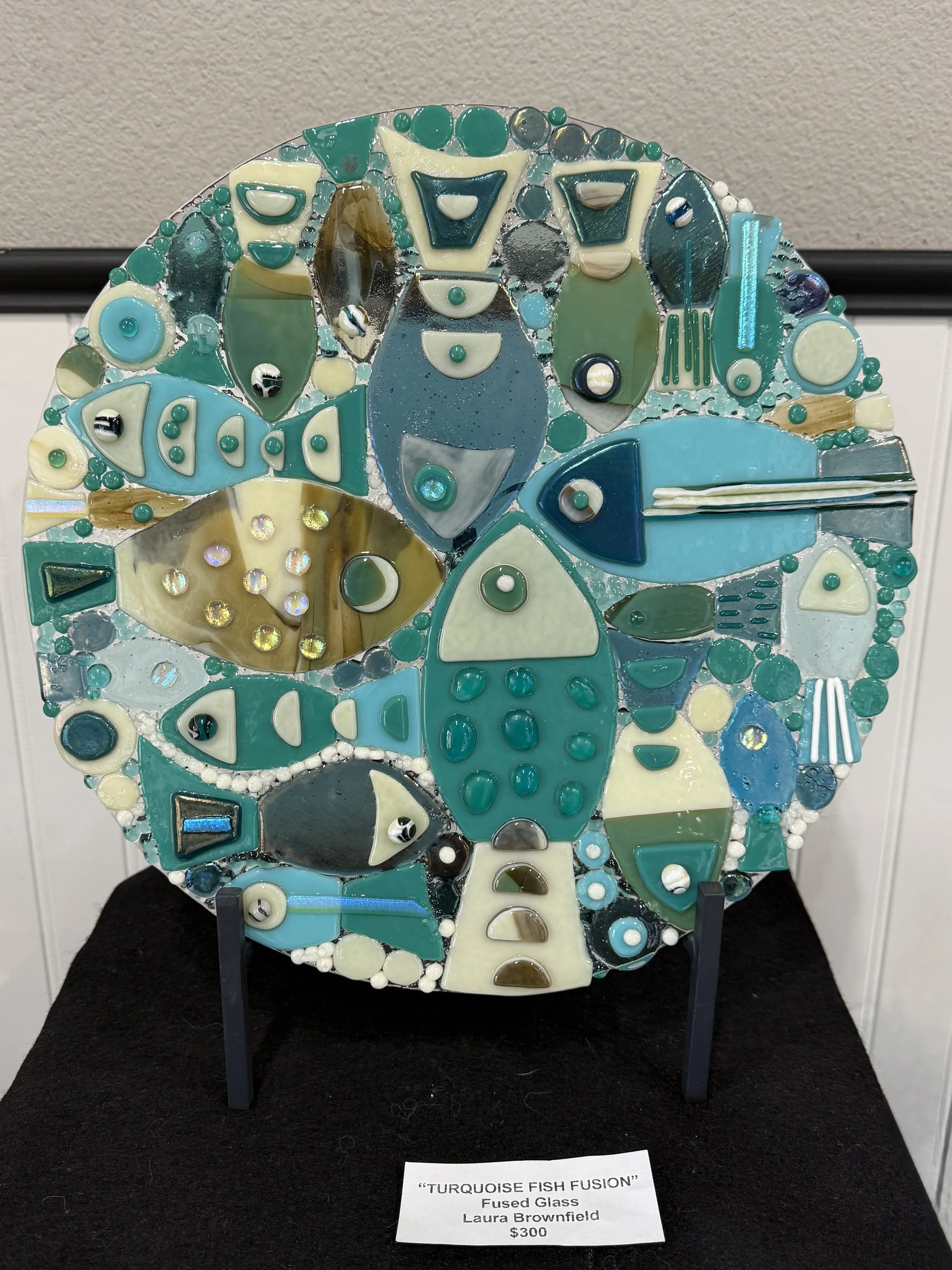 "Turquoise Fish Fusion" by Laura Brownfield, $162
